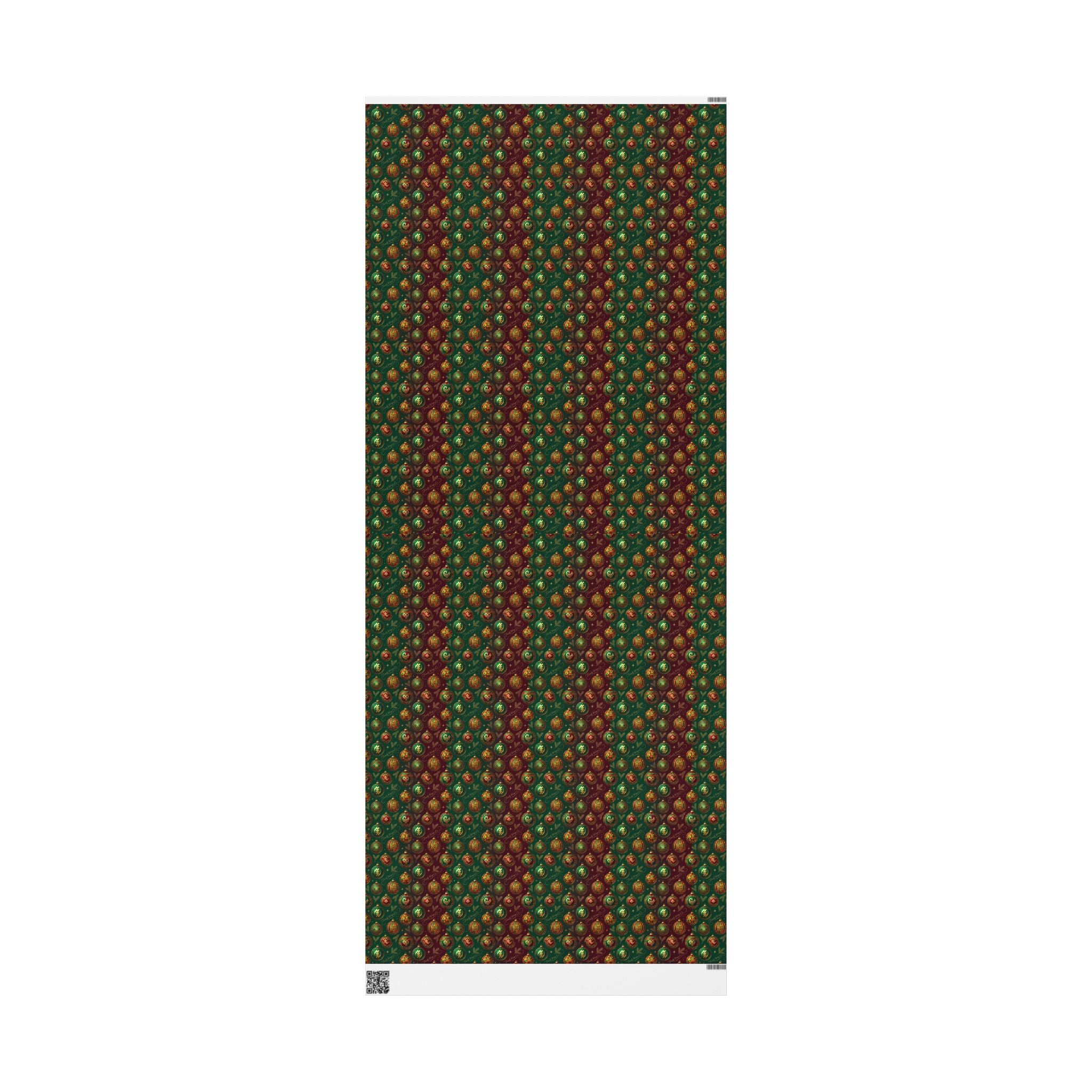 Golden Afrocentric Ornament Pattern — African American Gift Wrap by Family Wrap Co.