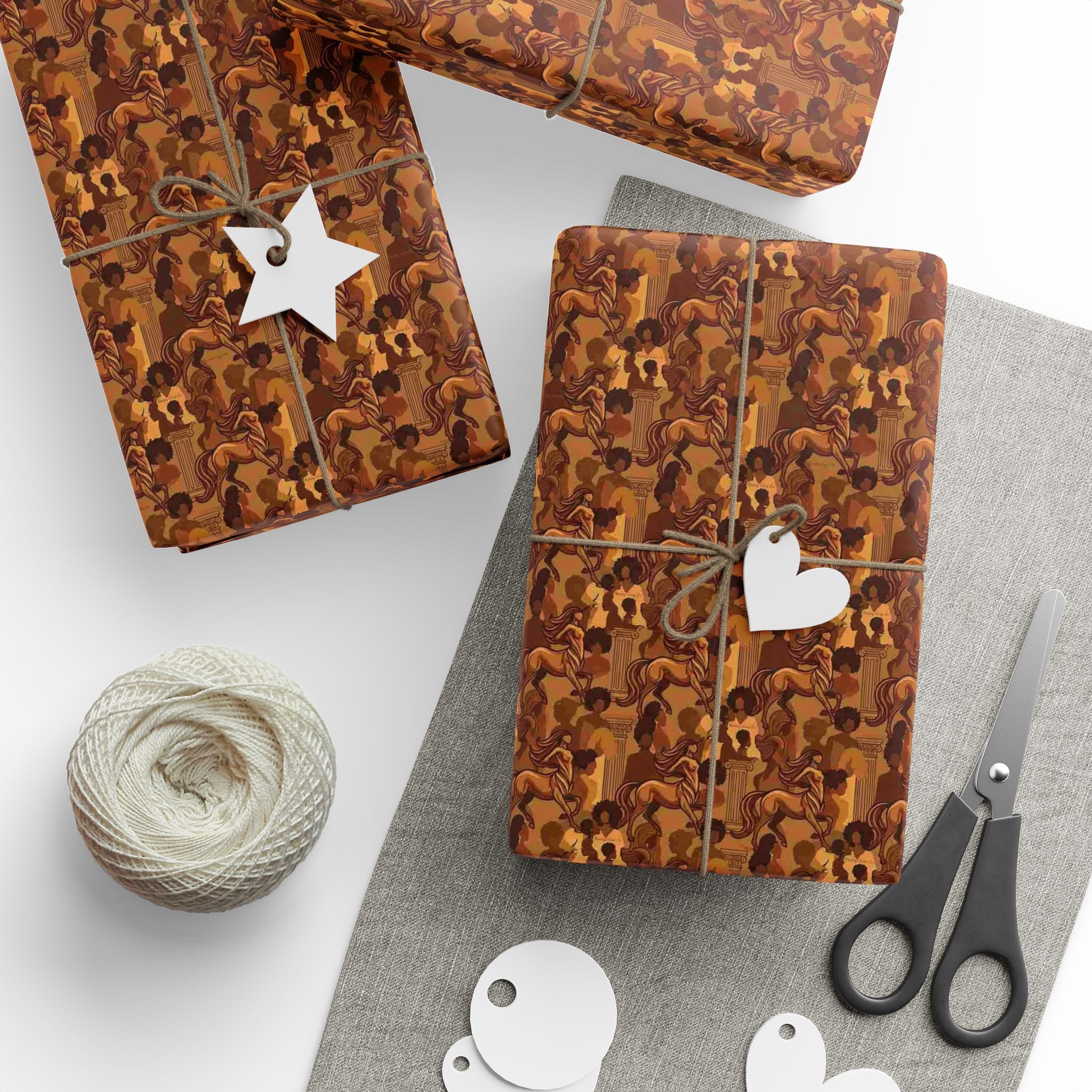 Earthen Centaur & Golden Pillar Wrapping Paper — Family Wrap Co.