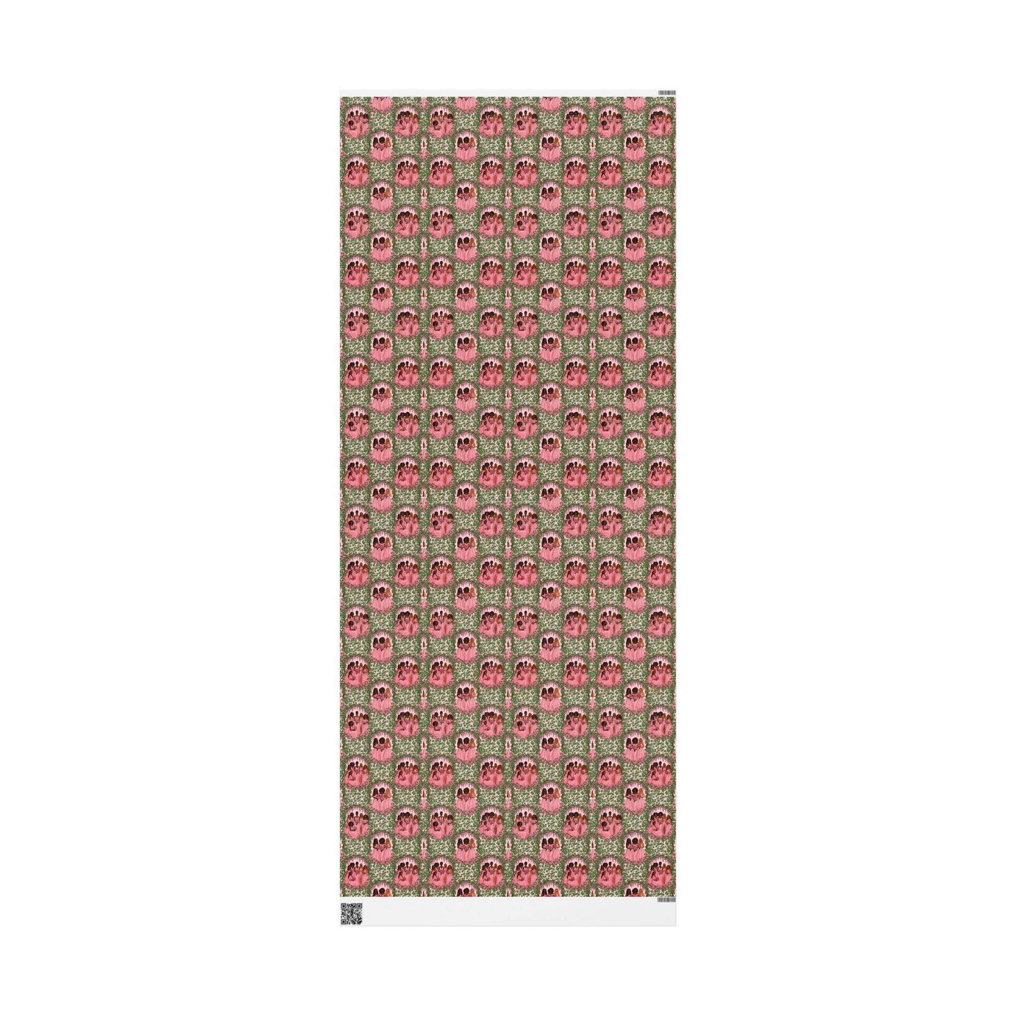 Pink & Green Garden Party Wrapping Paper — Family Wrap Co.