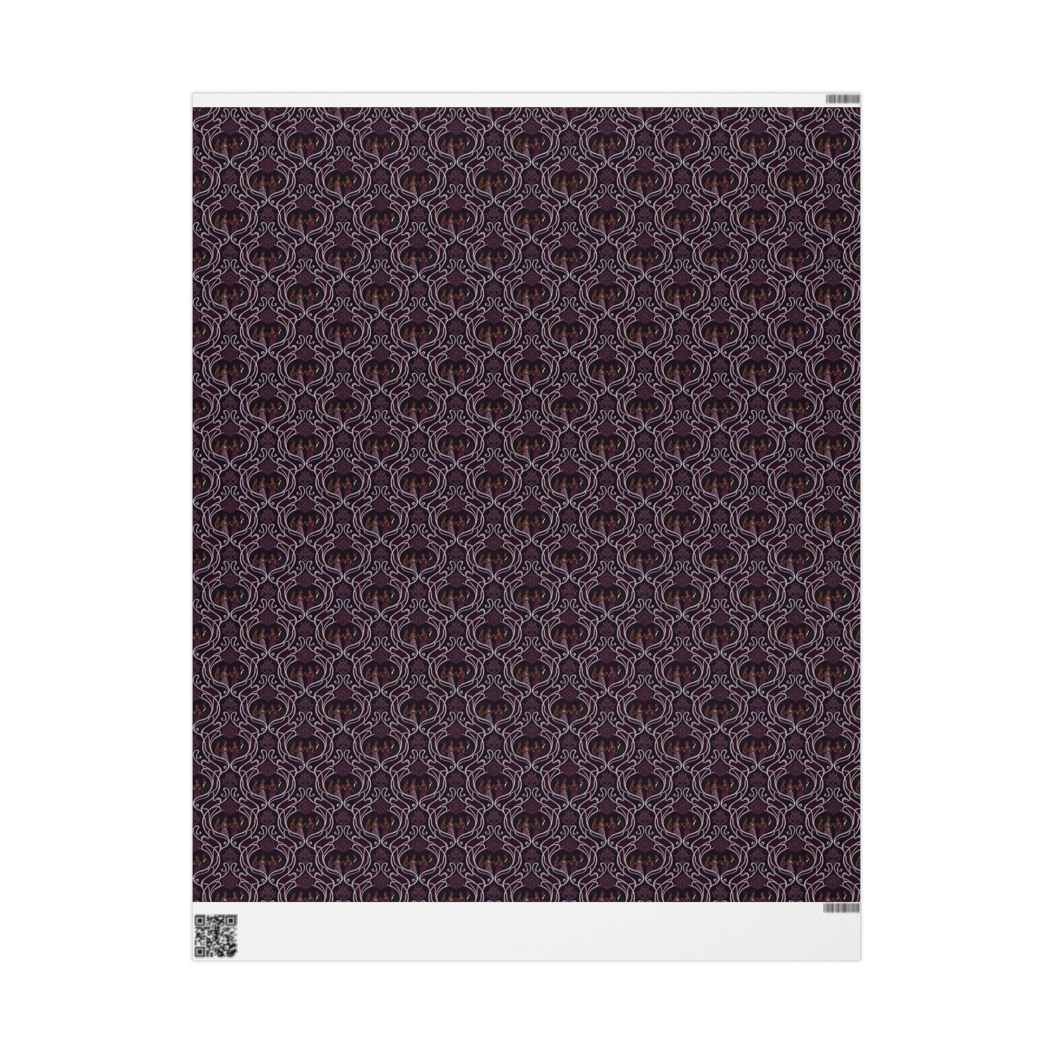 Plum & Silver Soirée Wrapping Paper — Family Wrap Co.