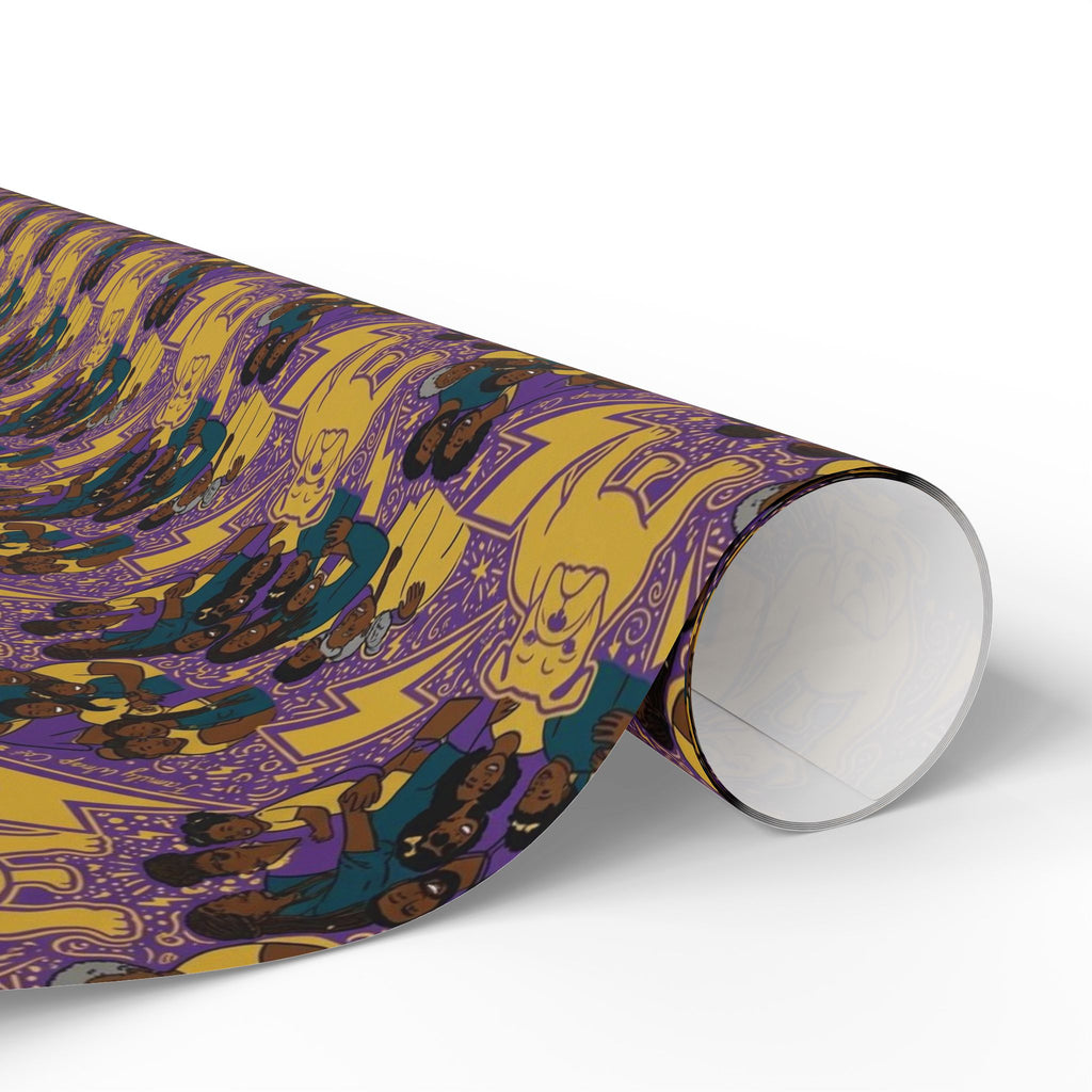 Purple & Gold Majesty Family Wrap — African American Gift Wrap by Family Wrap Co.