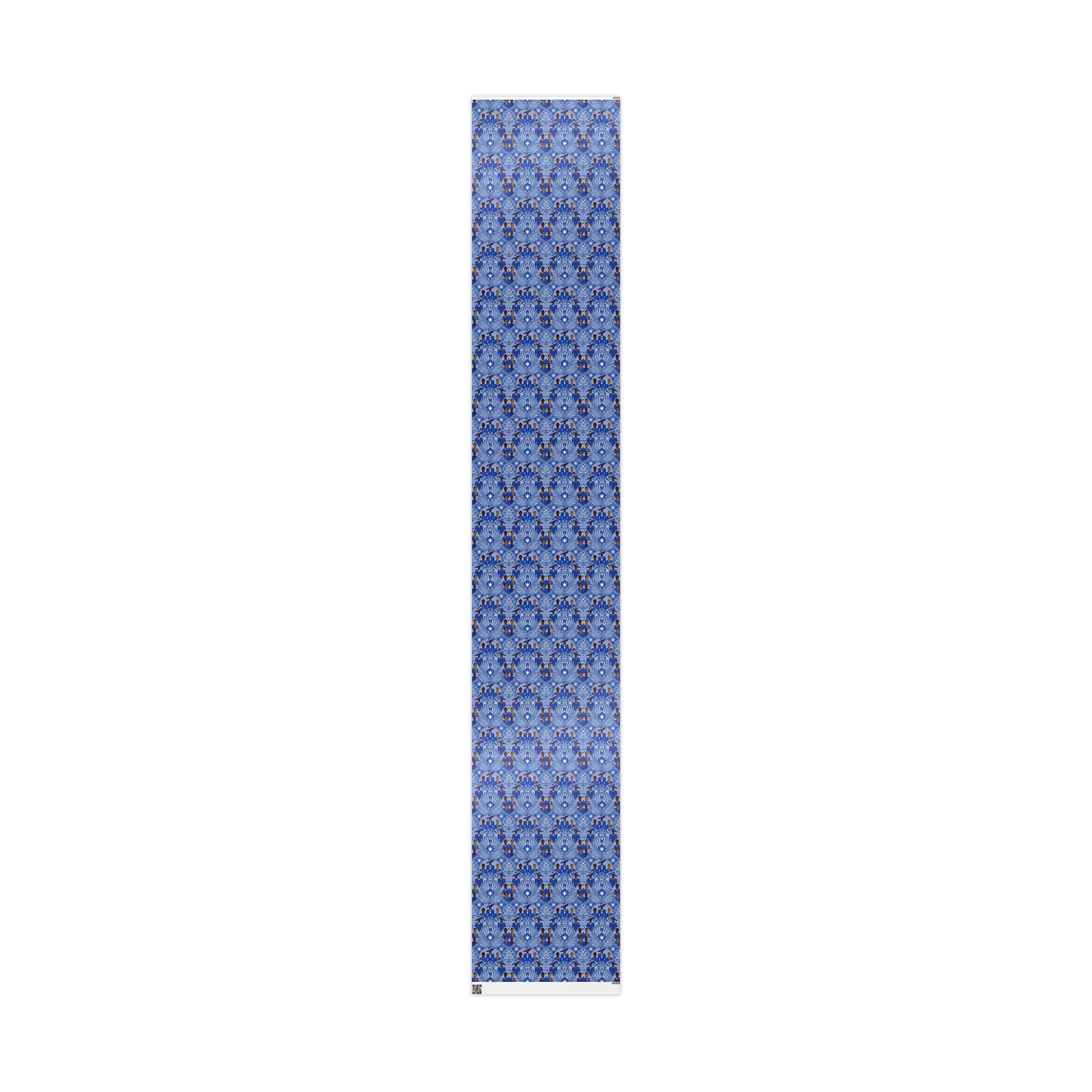 Royal Blue & White Art Deco Royalty Wrapping Paper — Family Wrap Co.