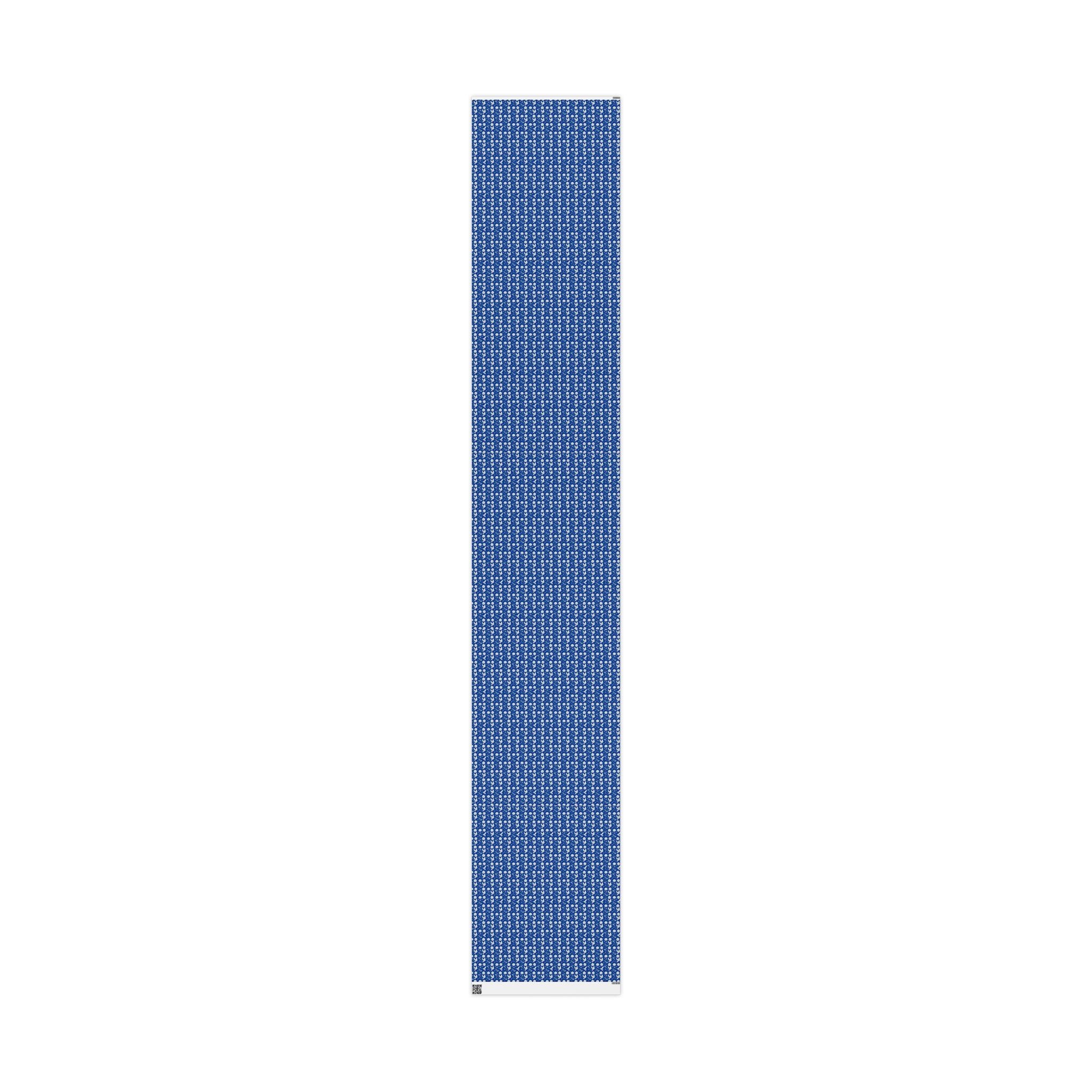 Royal Blue & White Celestial Botanical Gift Wrap — Family Wrap Co.