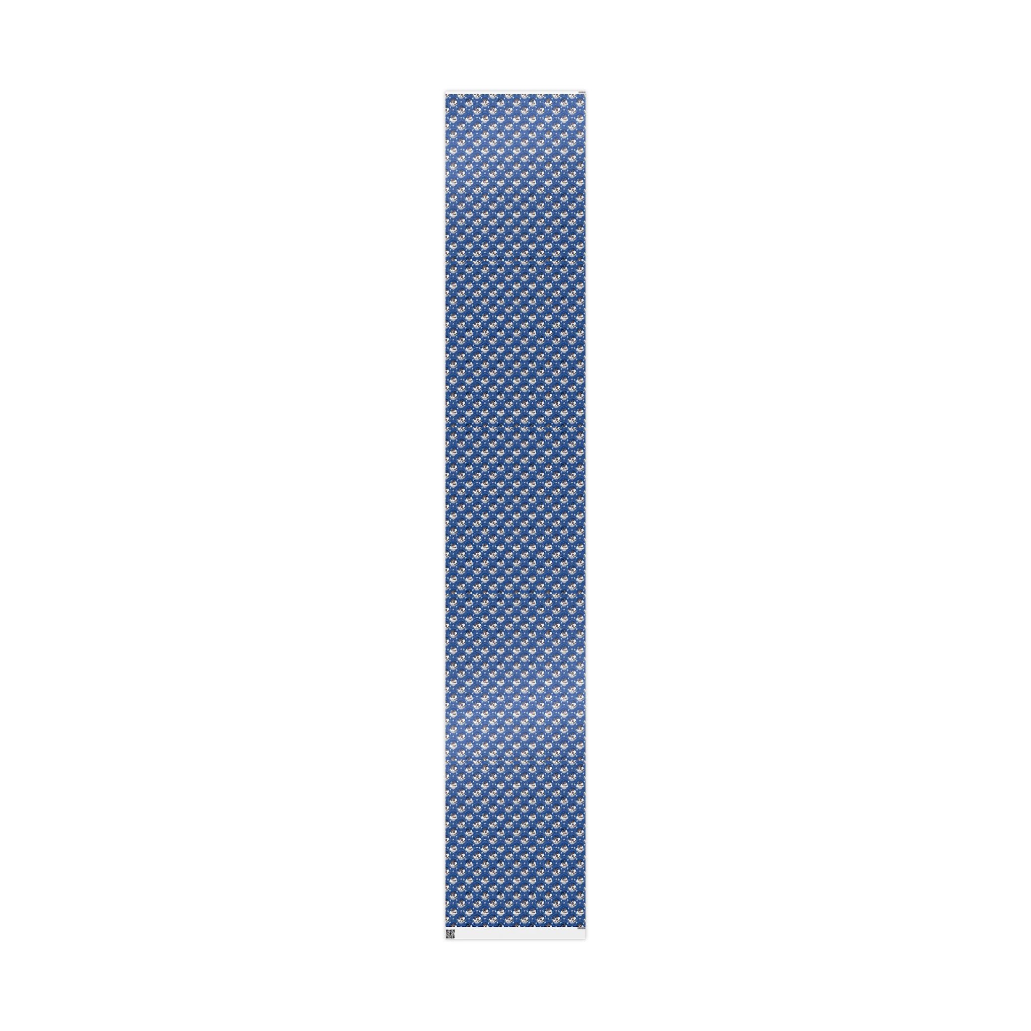 Star Rise Families of Light — Royal Blue & Silver Celestial Wrapping Paper — Family Wrap Co.