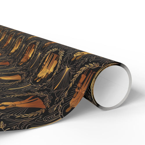 Black & Gold Opulence Luxury Wrapping Paper — Family Wrap Co.