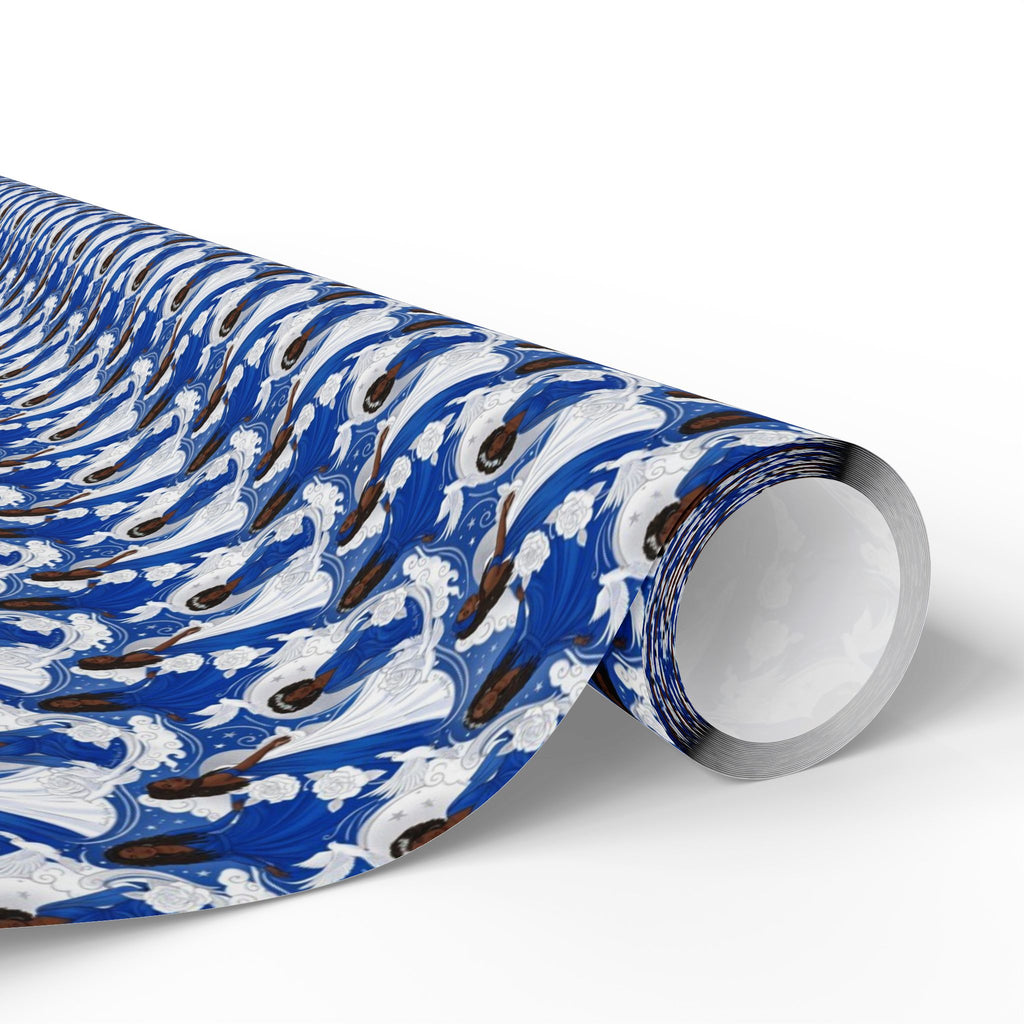 Royal Blue & White Dove Sky -- Women of Grace — African American Gift Wrap by Family Wrap Co.