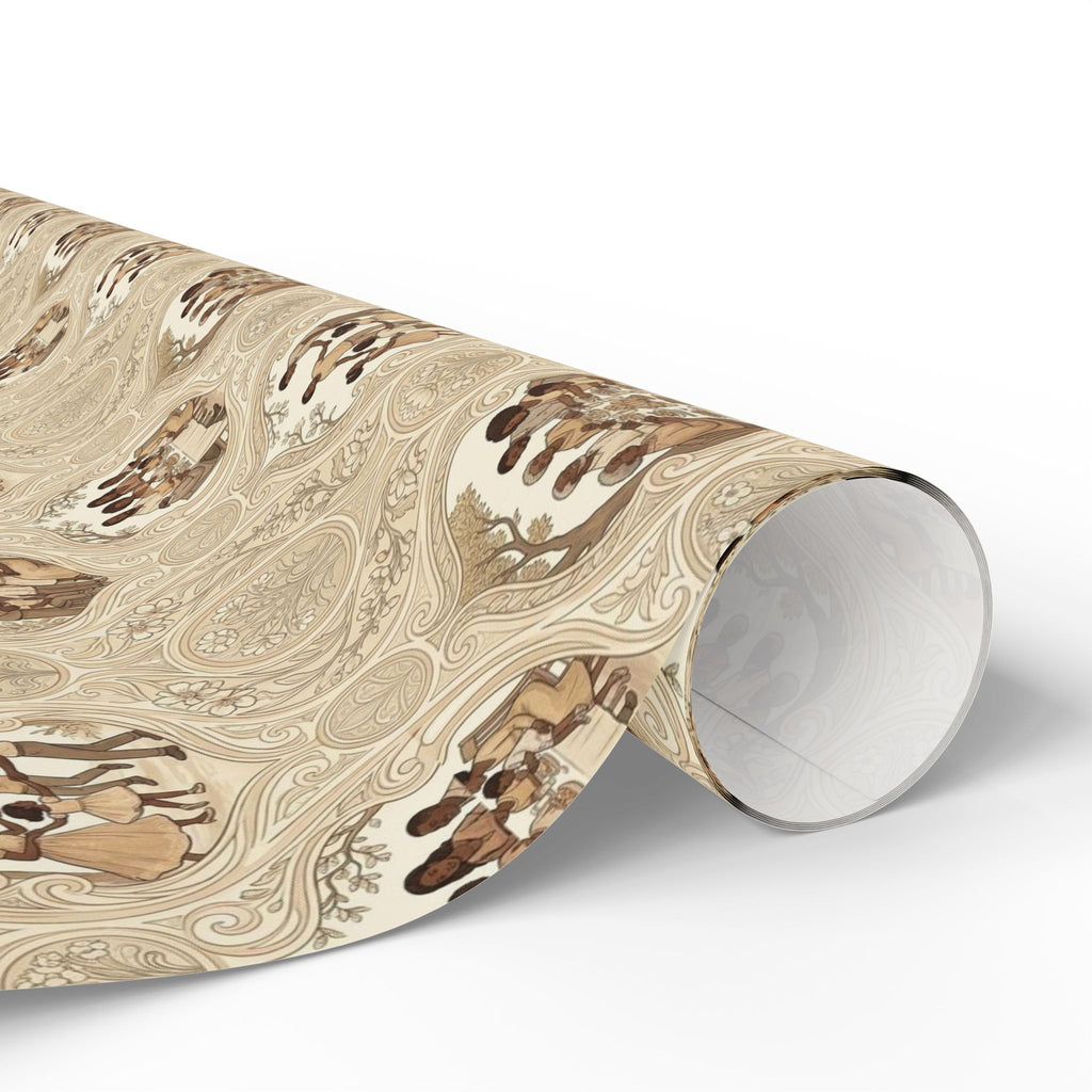 Family Reunion Celebration — Warm Neutrals Wrapping Paper — Family Wrap Co.