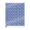 Royal Blue & White Floral Silhouettes Wrapping Paper — Family Wrap Co.
