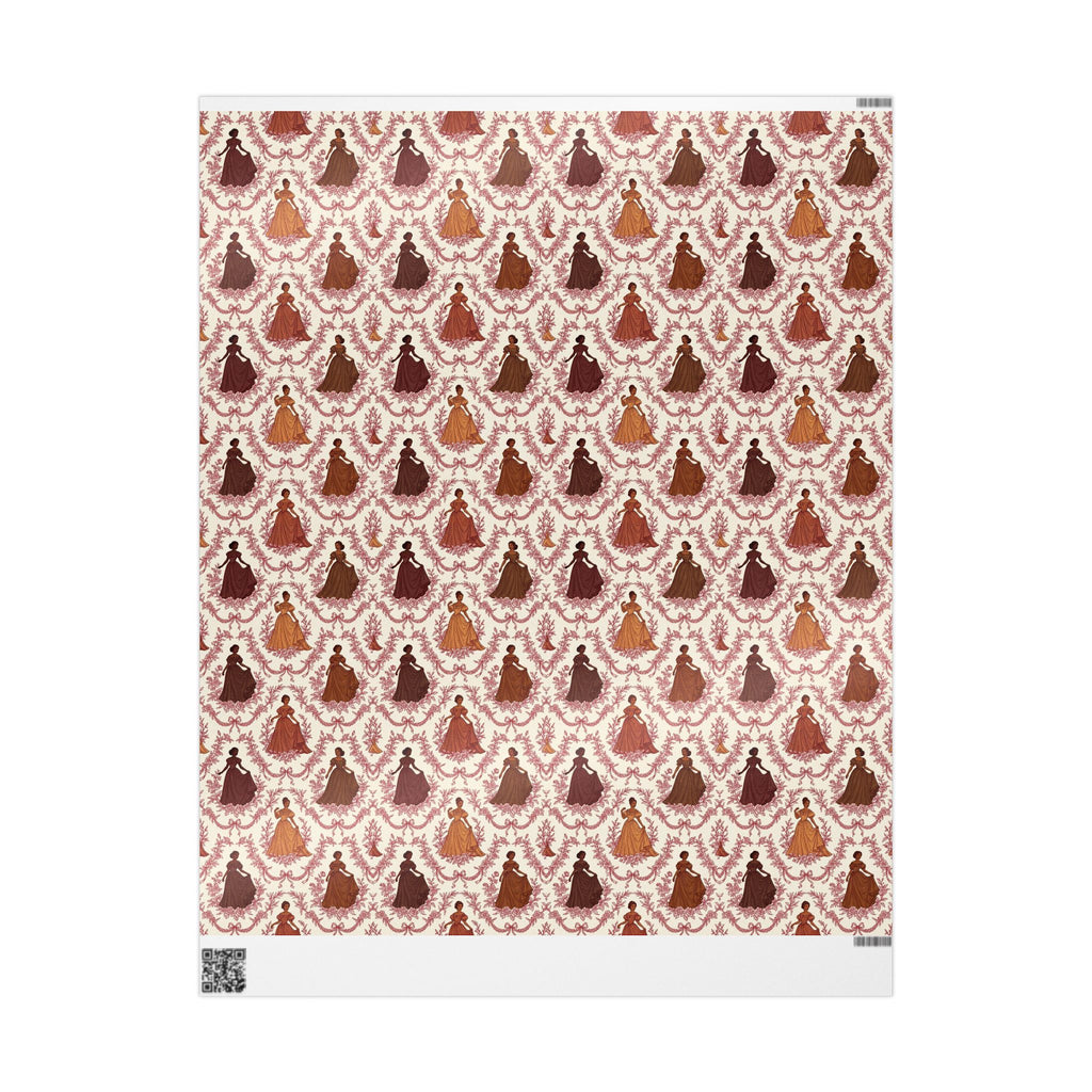 Crimson & Cream Toile Elegance Wrapping Paper — Family Wrap Co.