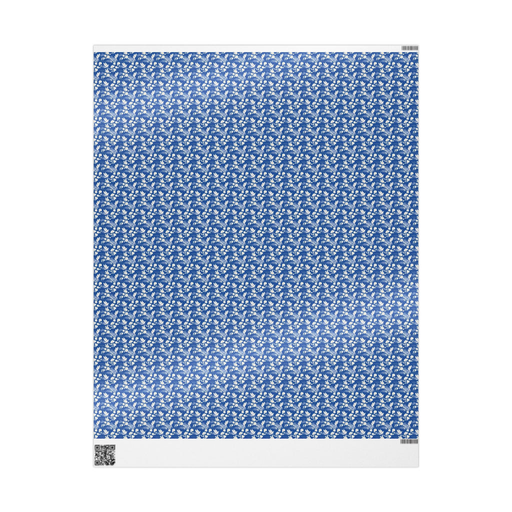 Dove & White Rose Grace Pattern — African American Gift Wrap by Family Wrap Co.