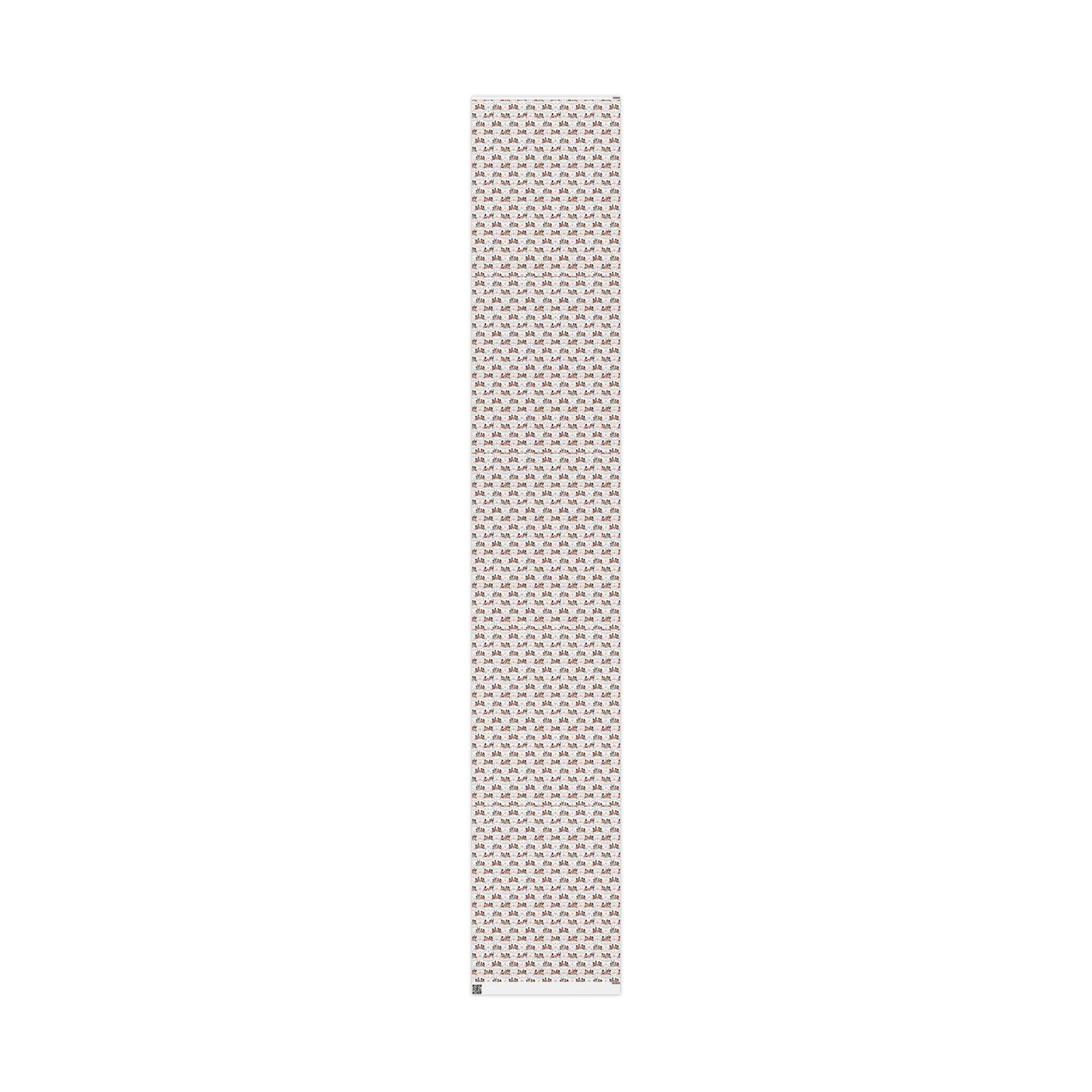 Family Game Night — Dusty Rose & Powder Blue Wrapping Paper — Family Wrap Co.