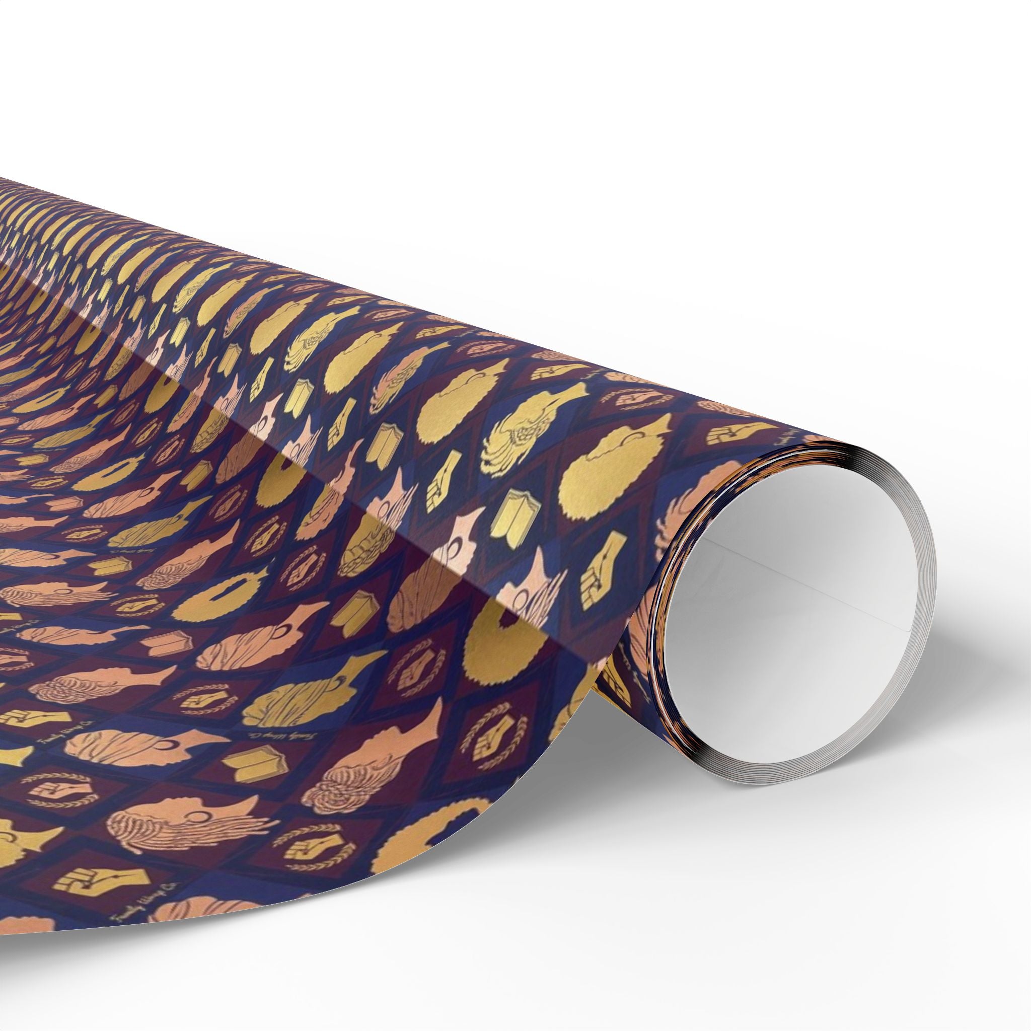 Icons of Greatness Silhouette Pattern — African American Gift Wrap by Family Wrap Co.