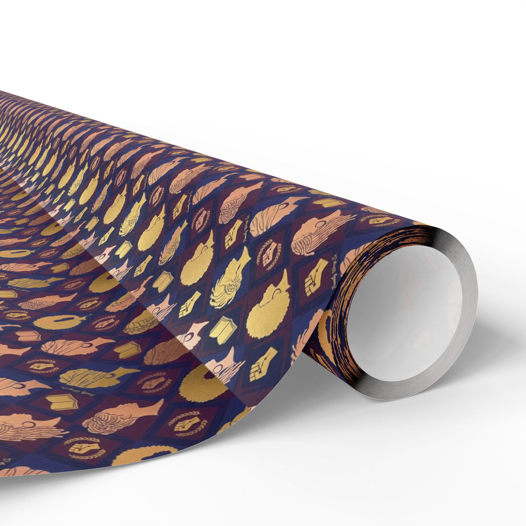 Icons of Greatness Silhouette Pattern — African American Gift Wrap by Family Wrap Co.