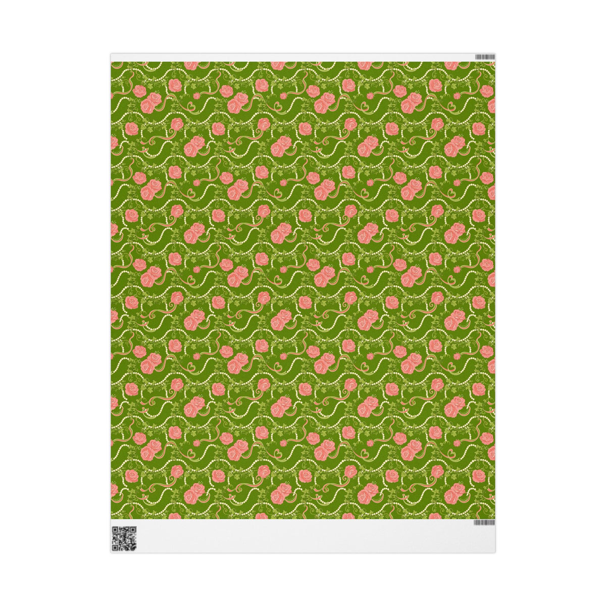 Pink & Green Pearl Garden Pattern — African American Gift Wrap by Family Wrap Co.