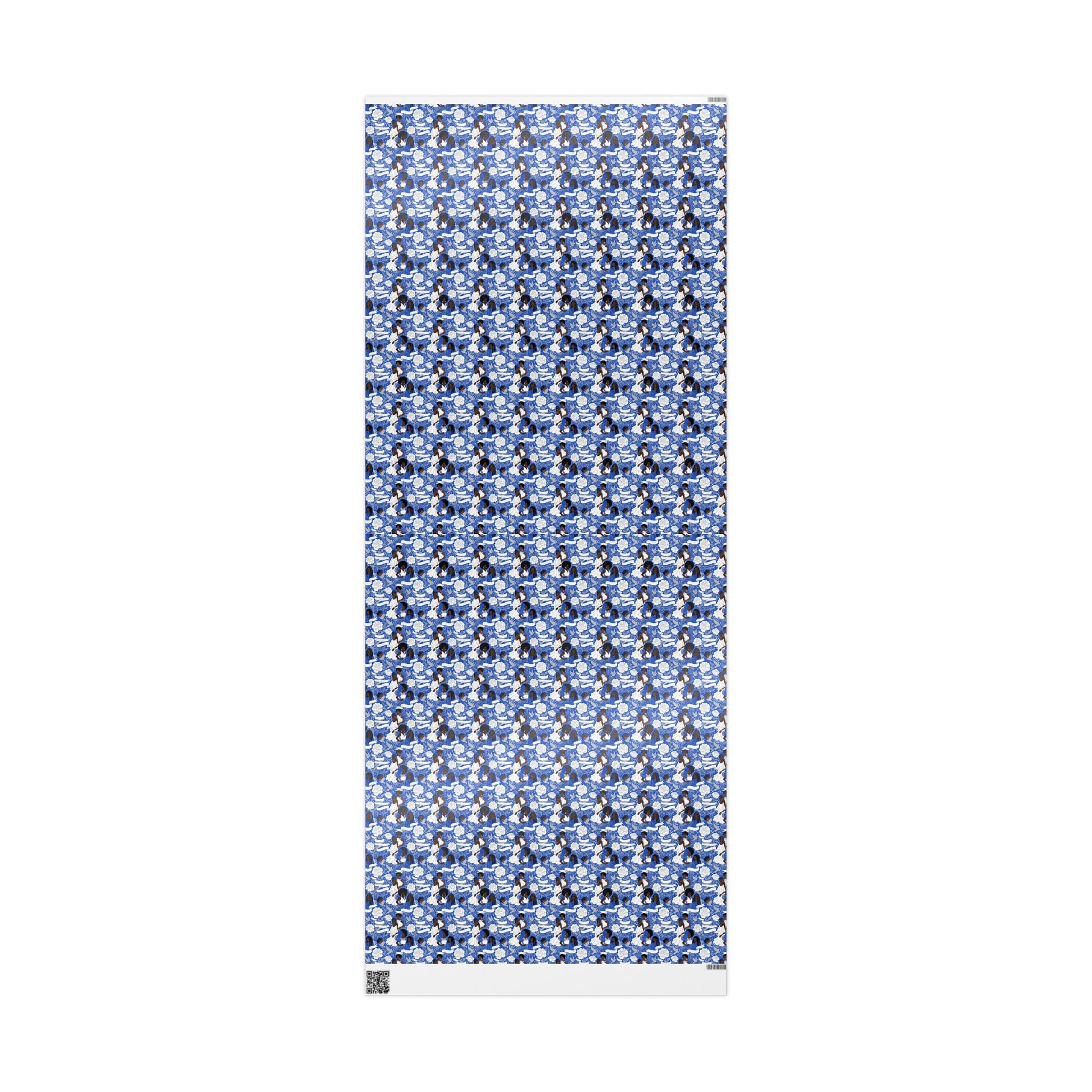 Royal Blue Grace Women's Pattern — African American Gift Wrap by Family Wrap Co.
