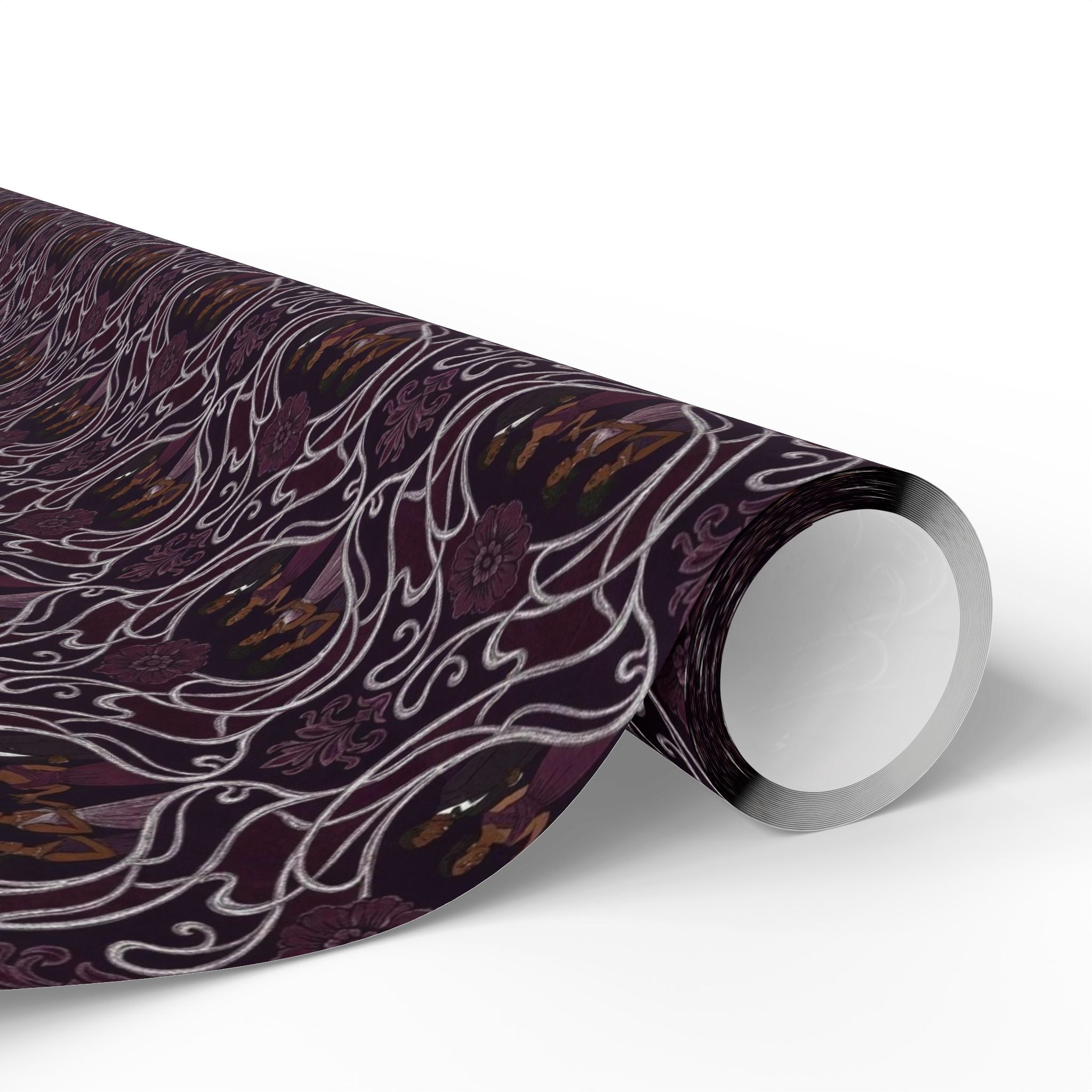 Plum & Silver Soirée Wrapping Paper — Family Wrap Co.