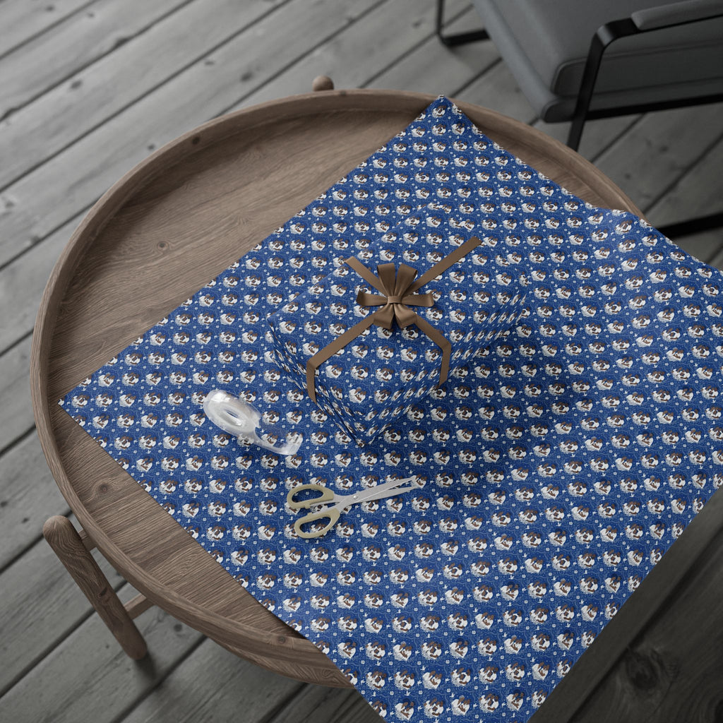 Royal Blue & White Star Rise -- Families of Light — African American Gift Wrap by Family Wrap Co.