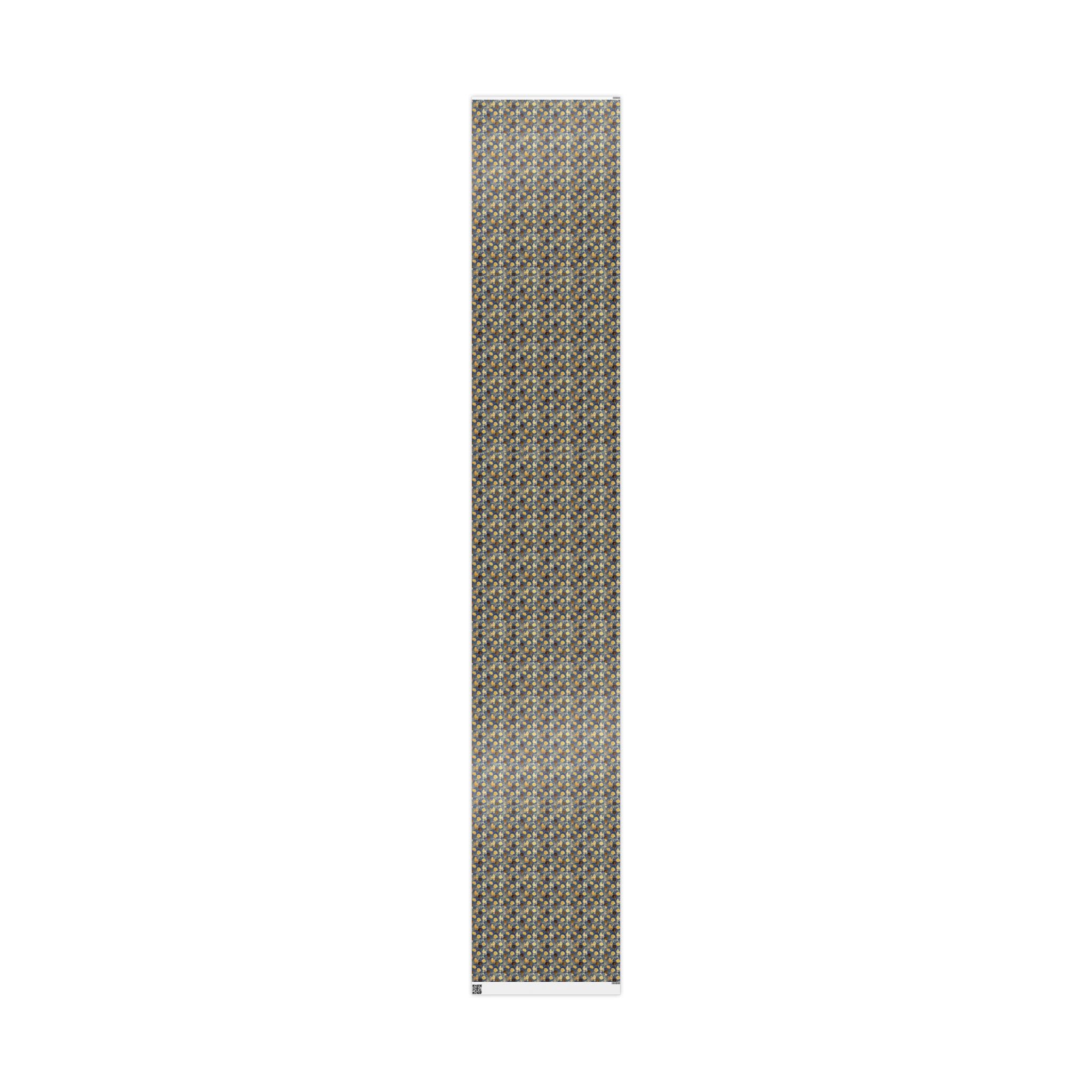 Sapphire Crown & Golden Bloom Wrapping Paper — Family Wrap Co.