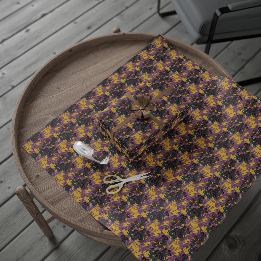 Purple & Gold Majesty Family Wrap — African American Gift Wrap by Family Wrap Co.