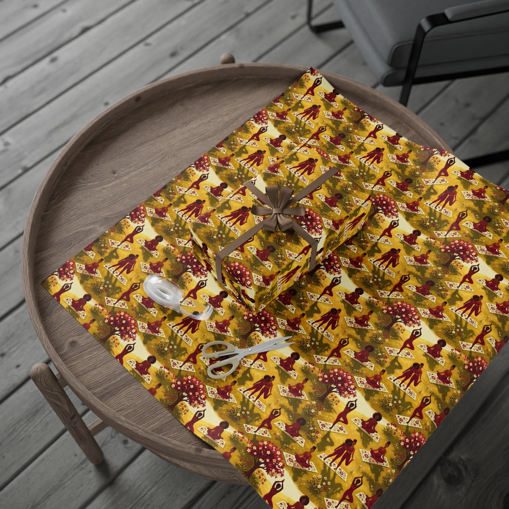Golden Hour Yoga in the Park Wrapping Paper — Family Wrap Co.