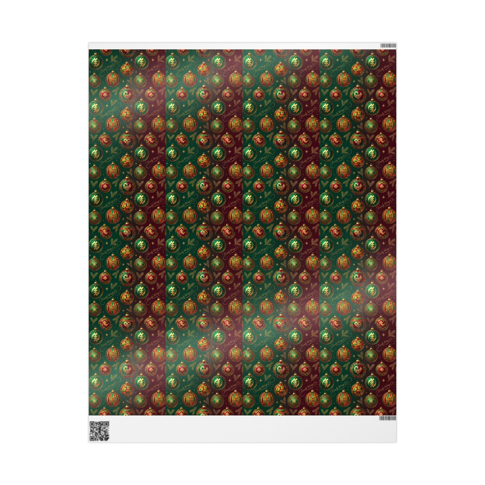Golden Ornament Celebration Wrapping Paper — Family Wrap Co.