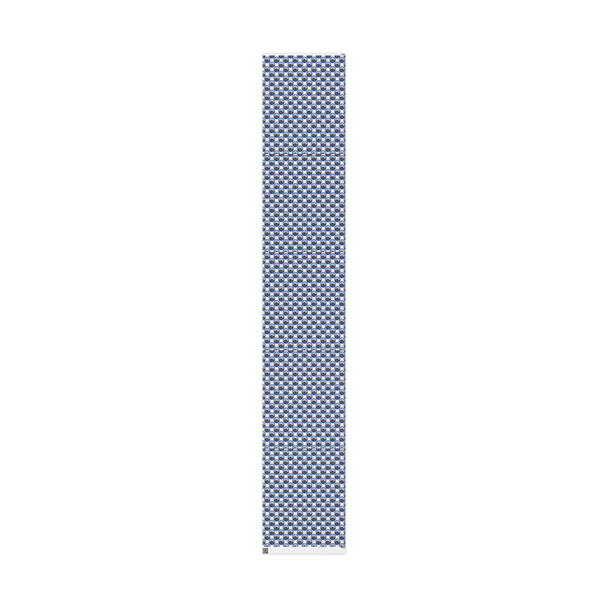 Royal Blue White Graduation Horizon Wrapping Paper — Family Wrap Co.