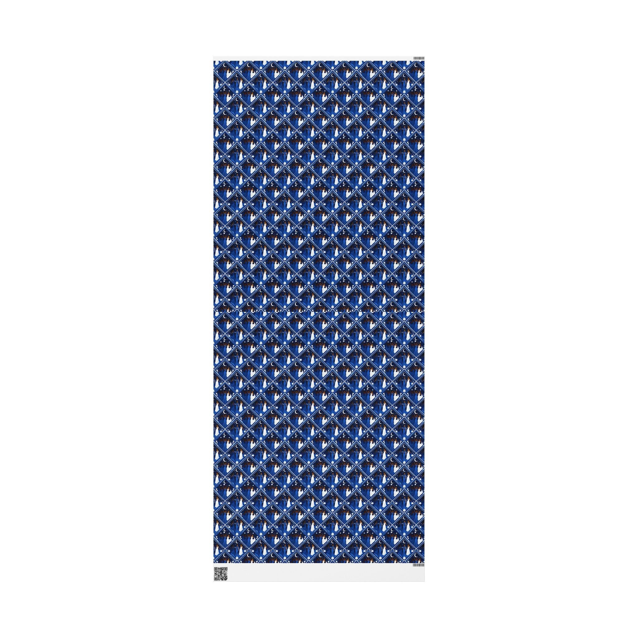 Royal Blue Moonlit Gala Wrapping Paper — Family Wrap Co.
