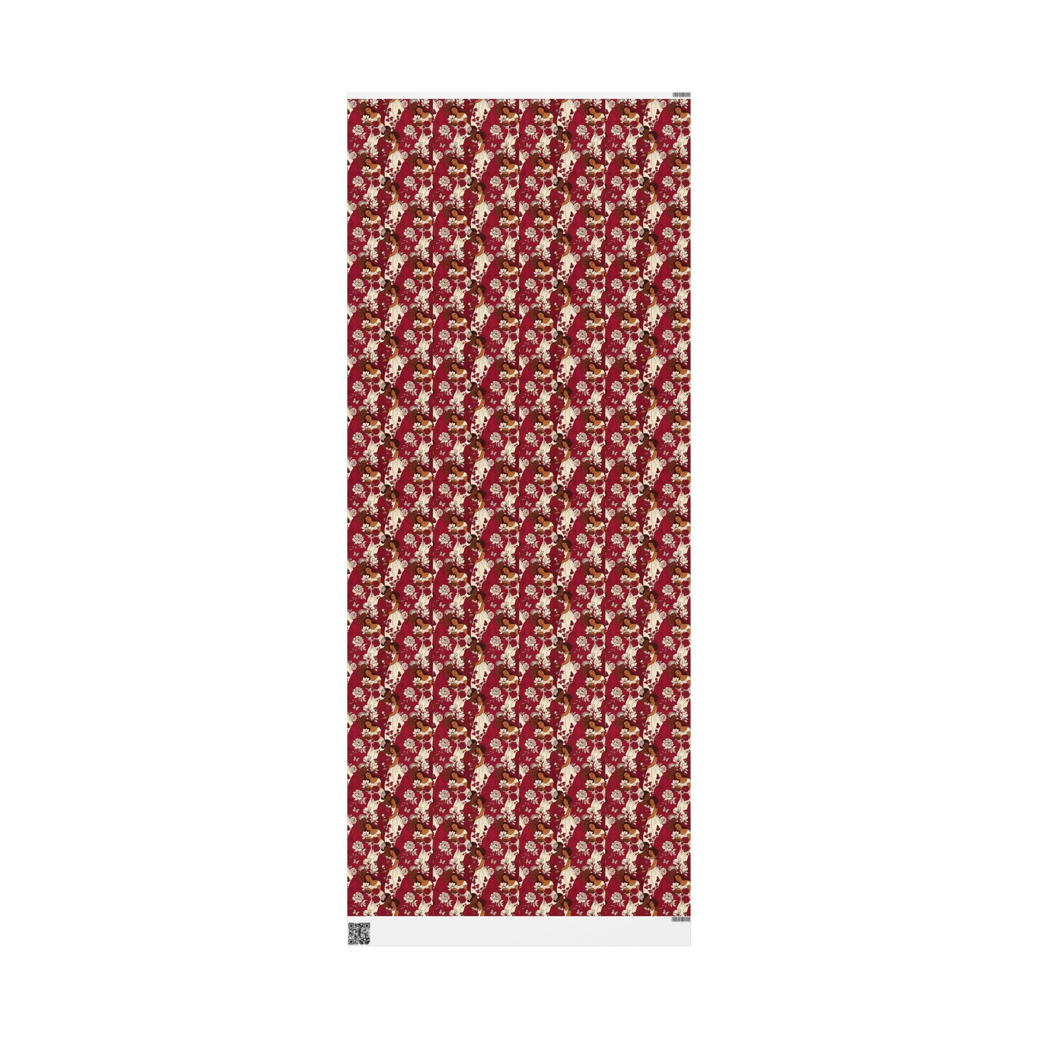 Crimson Cream Garden Gathering Wrapping Paper — Family Wrap Co.