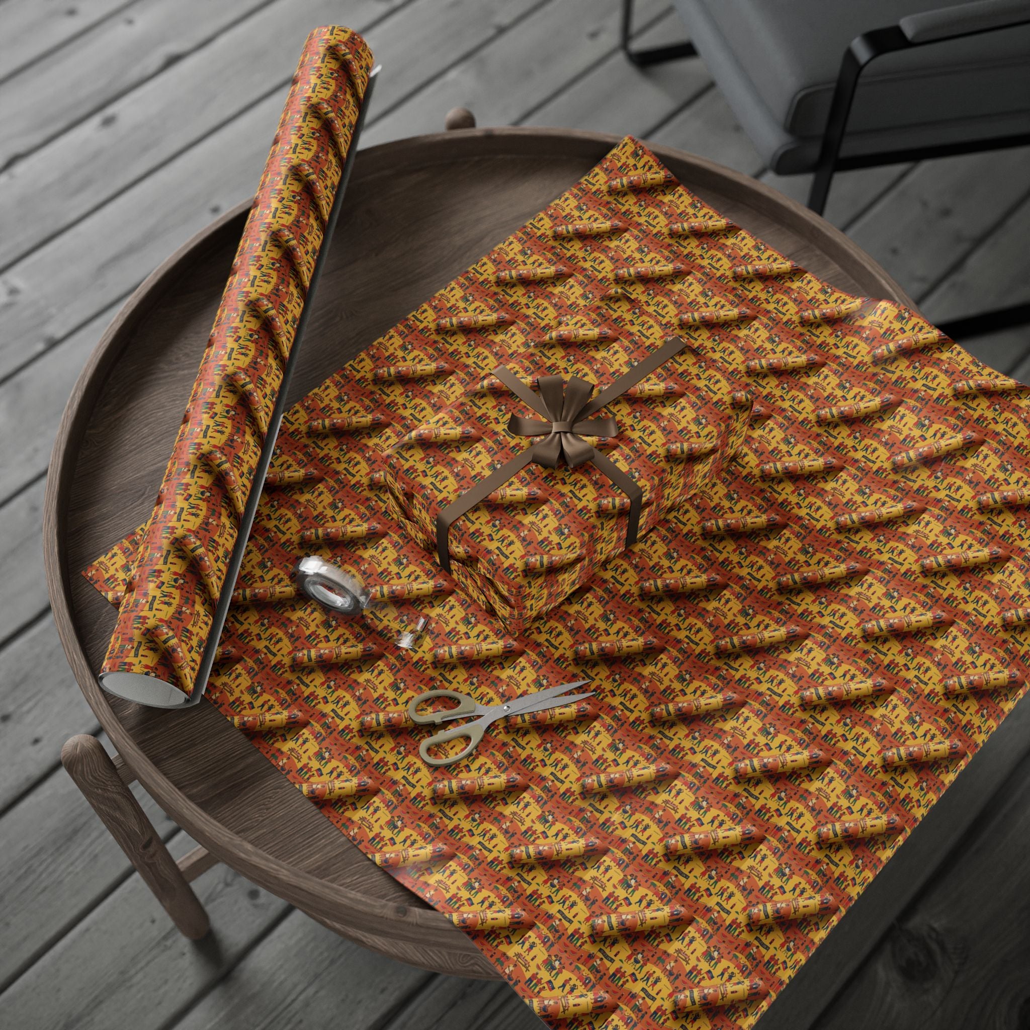 Freedom Day Jubilee Pattern — African American Gift Wrap by Family Wrap Co.
