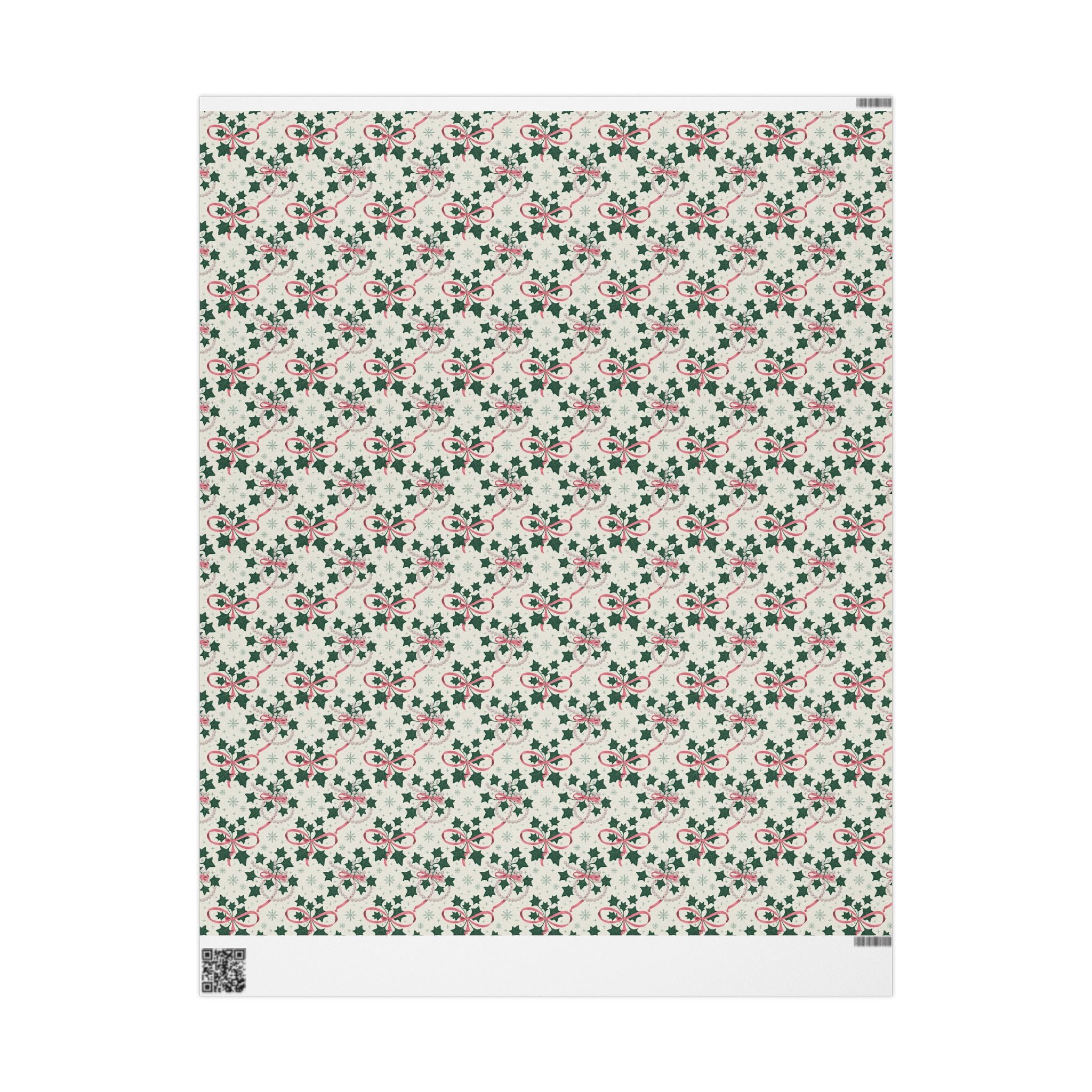 Mr. & Mrs. Claus Sweet Treats Pink & Green Holiday Wrapping Paper — Family Wrap Co.