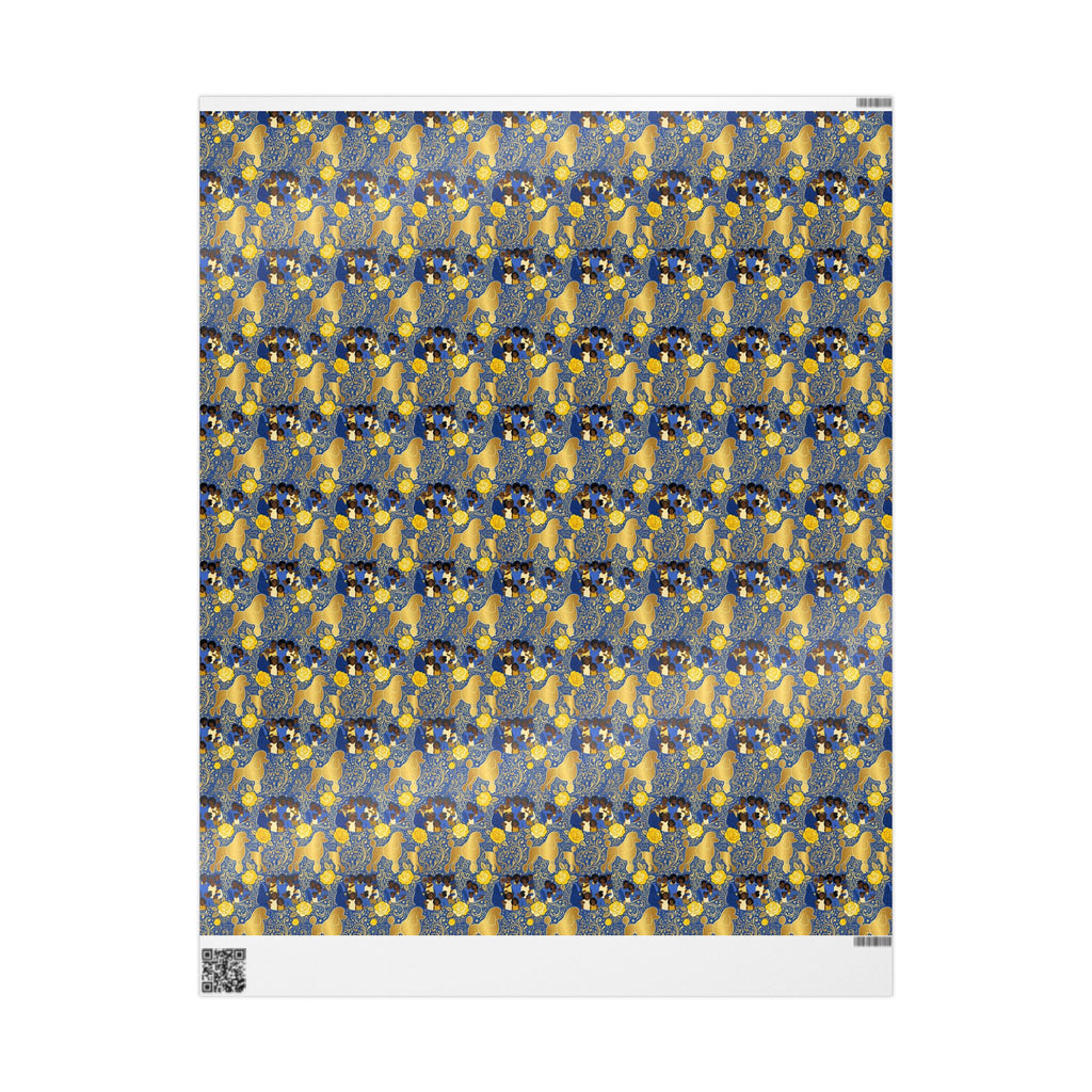 Blue & Gold Family Prestige Wrap — African American Gift Wrap by Family Wrap Co.