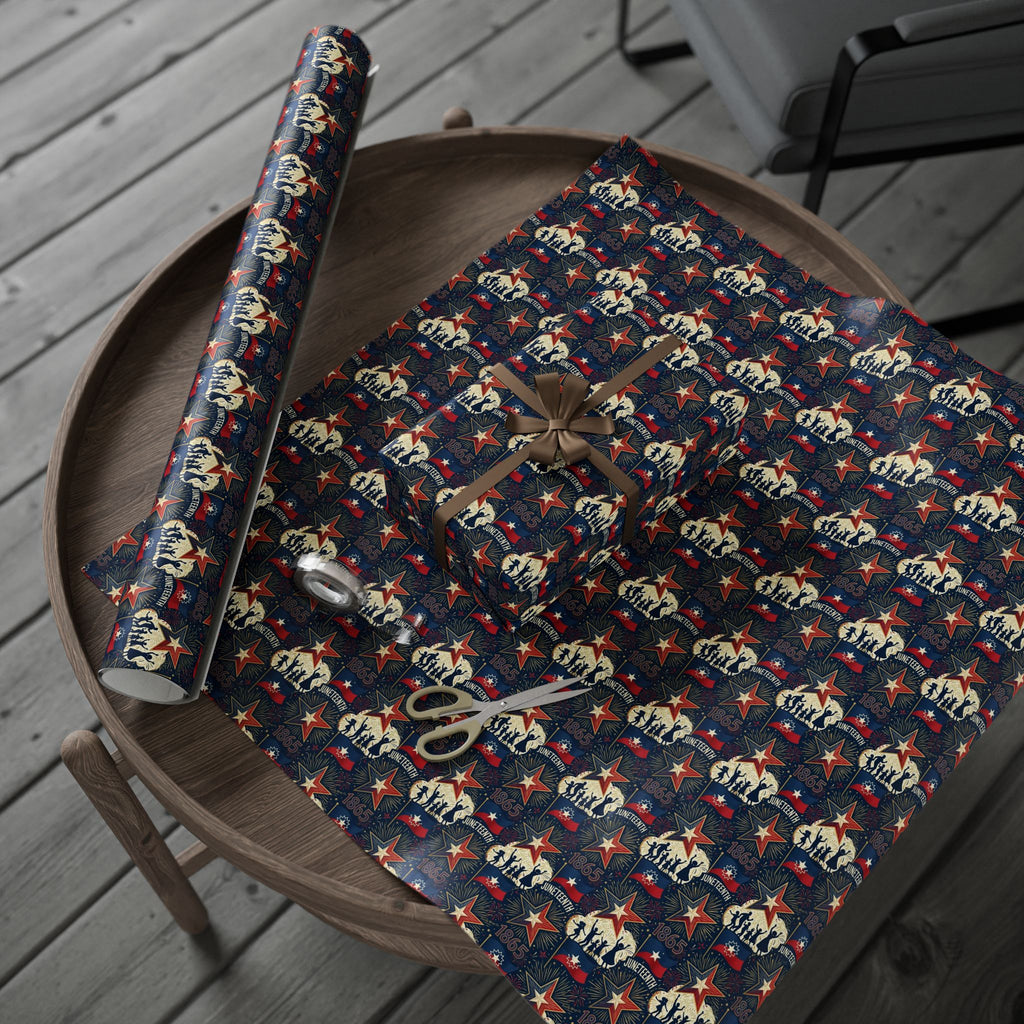 Juneteenth Freedom Celebration Pattern — African American Gift Wrap by Family Wrap Co.