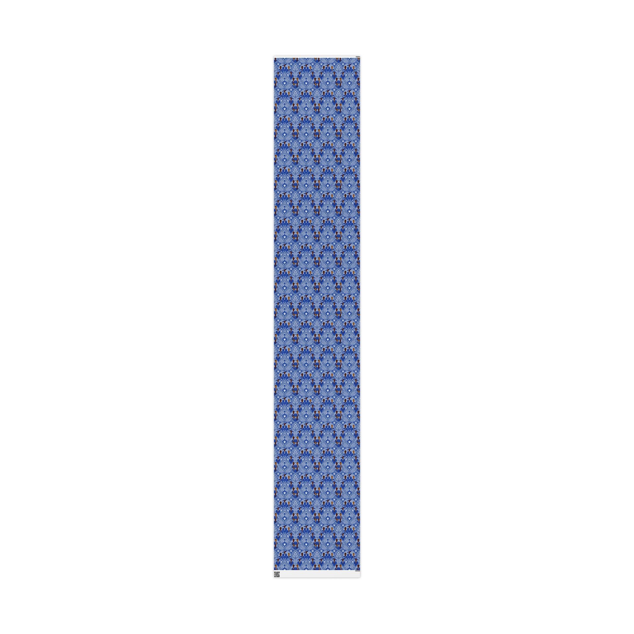 Royal Blue & White Art Deco Royalty Wrapping Paper — Family Wrap Co.