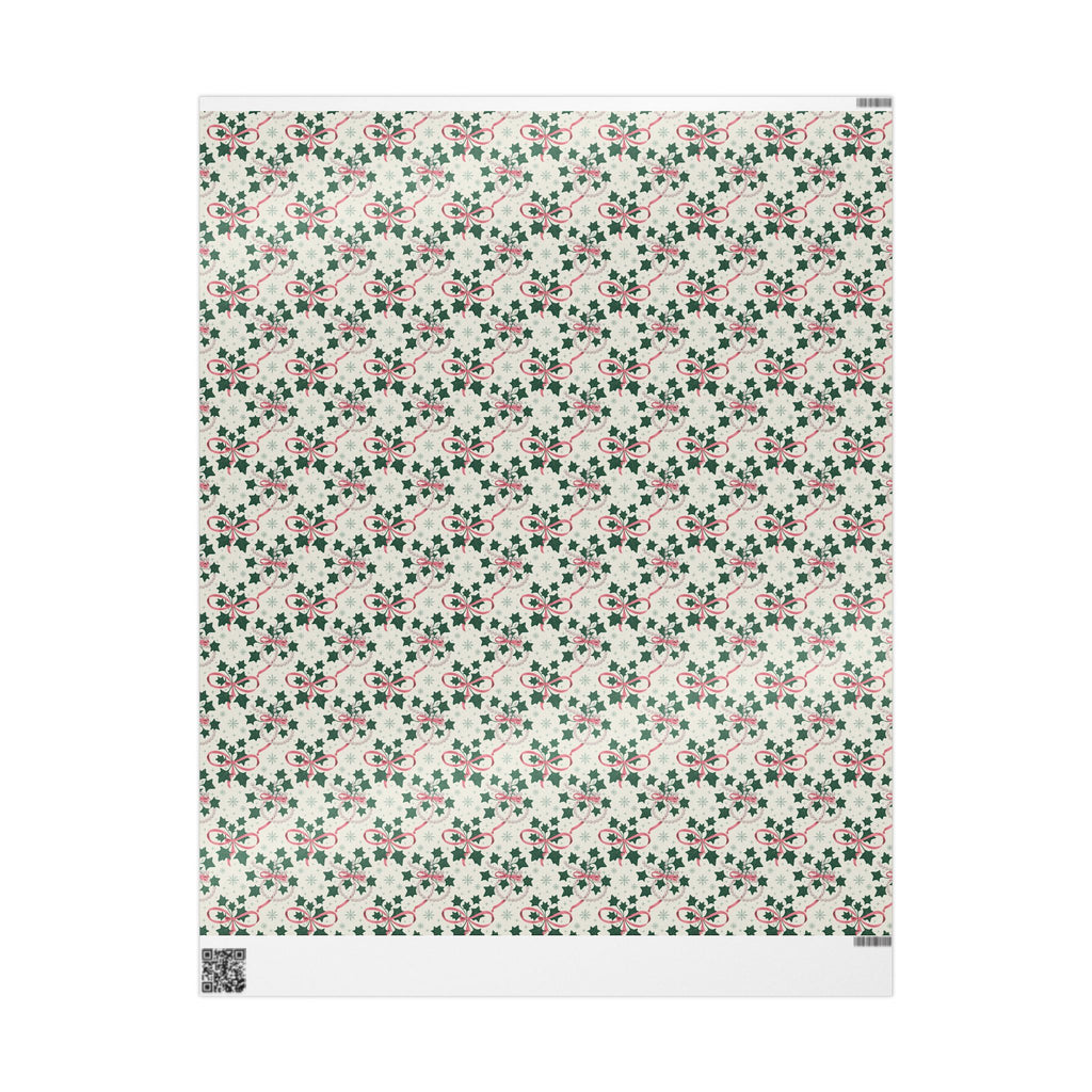 Mr. & Mrs. Claus Sweet Treats Pink & Green Holiday Wrapping Paper — Family Wrap Co.