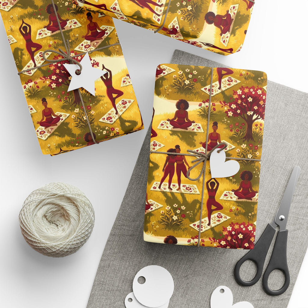Golden Hour Yoga in the Park Wrapping Paper — Family Wrap Co.