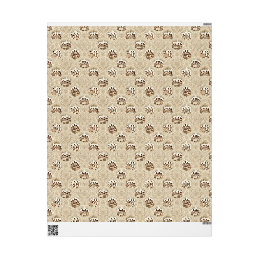 Family Reunion Celebration — Warm Neutrals Wrapping Paper — Family Wrap Co.