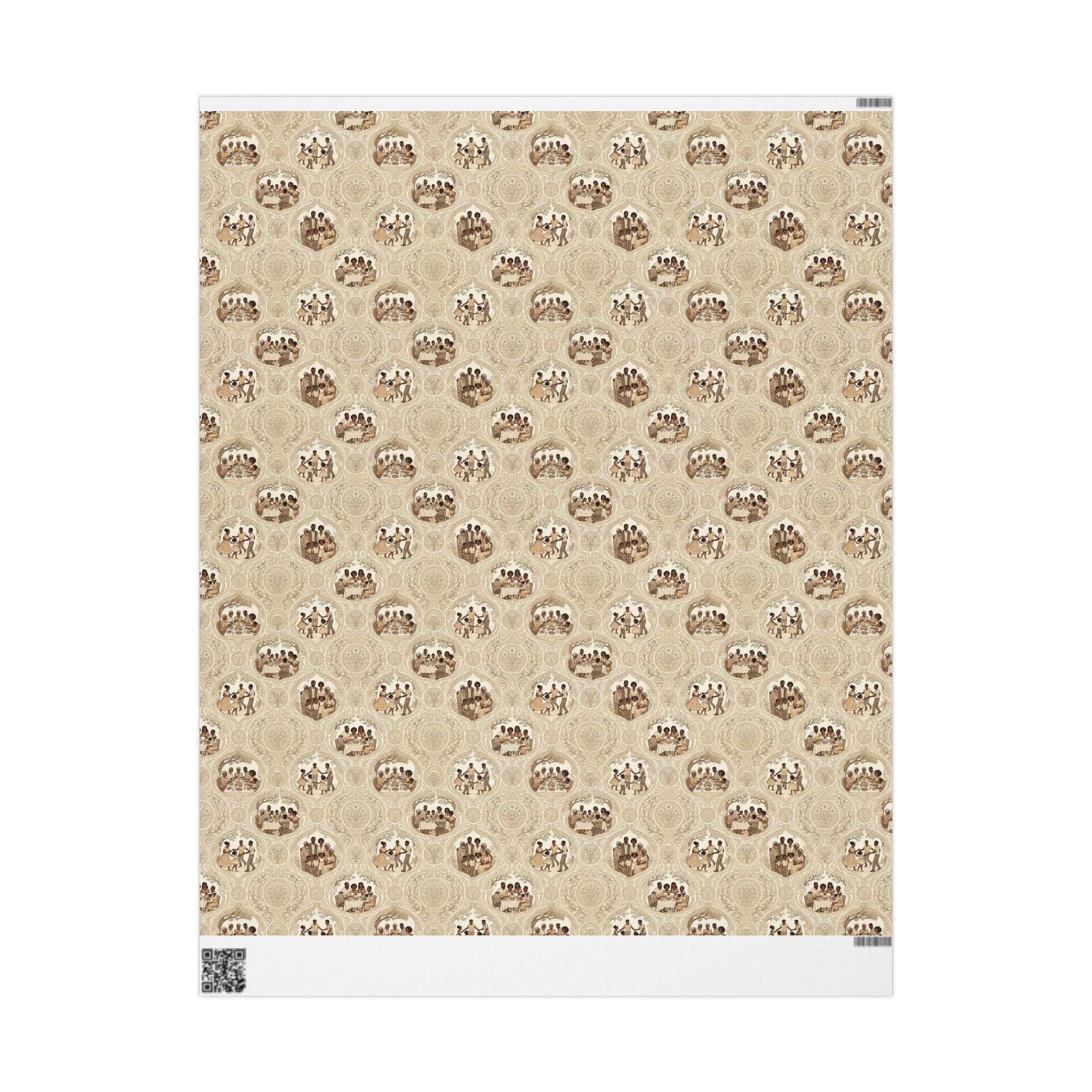 Family Reunion Celebration — Warm Neutrals Wrapping Paper — Family Wrap Co.