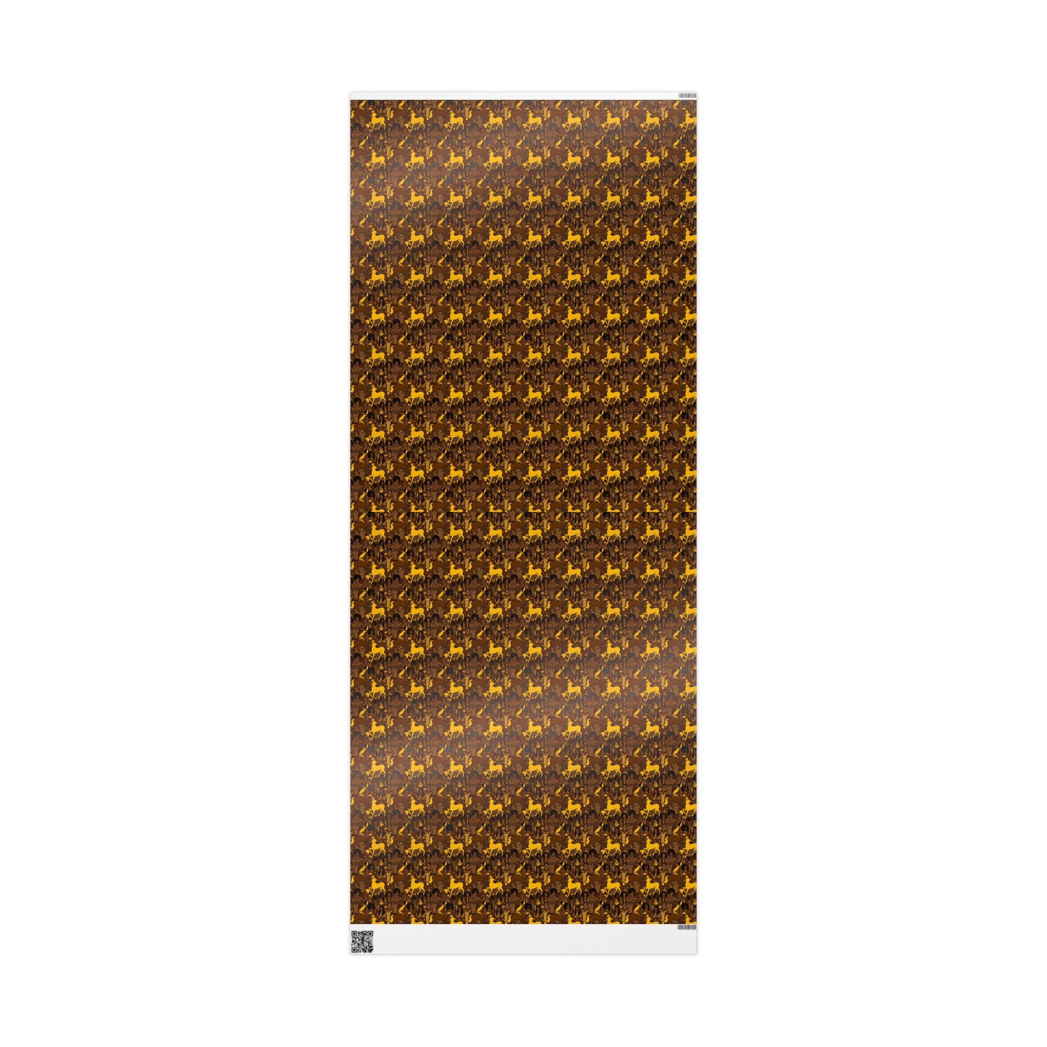 Brown & Gold Heritage Women's Pattern — African American Gift Wrap by Family Wrap Co.