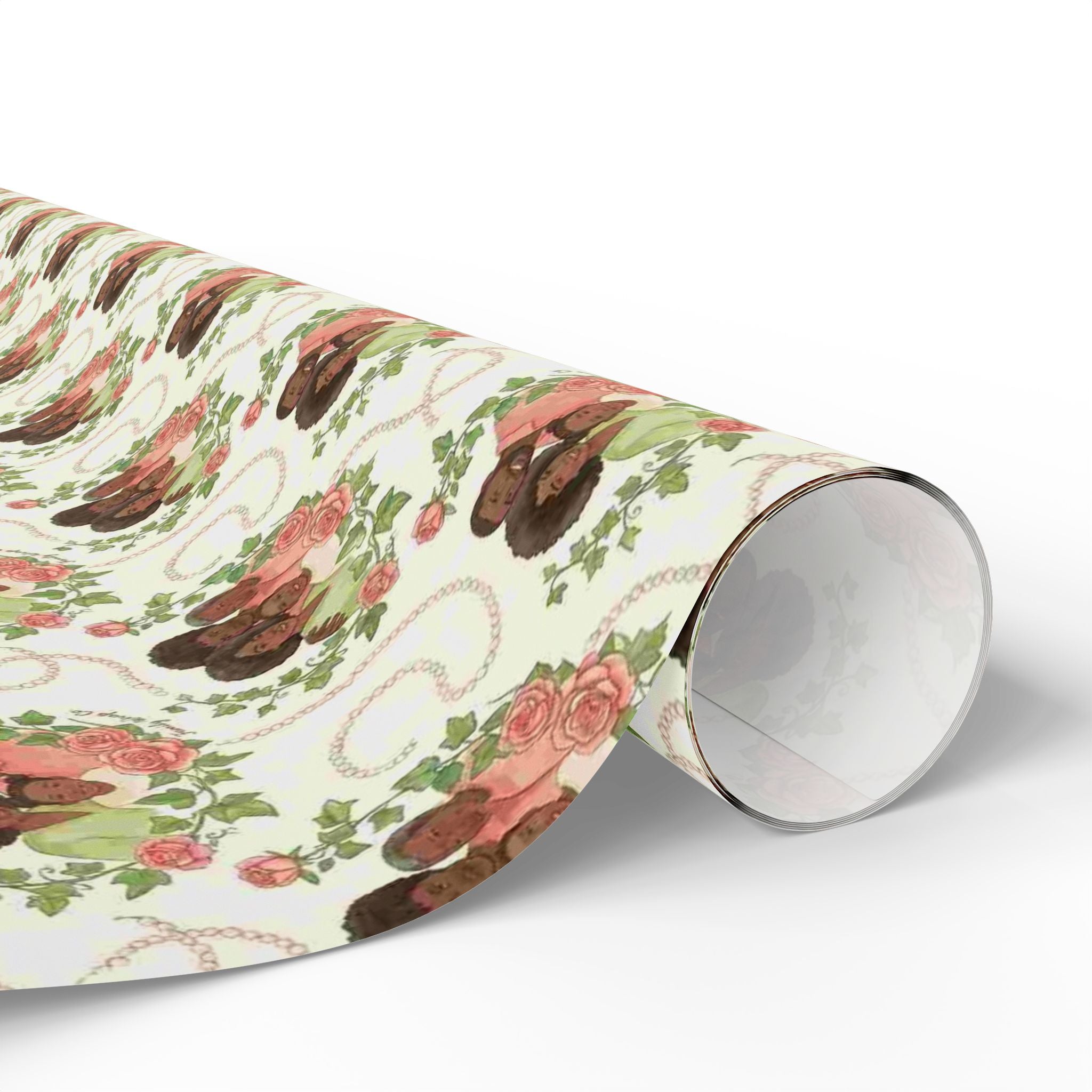 Pink & Green Floral Family Garden Gift Wrap — Family Wrap Co.