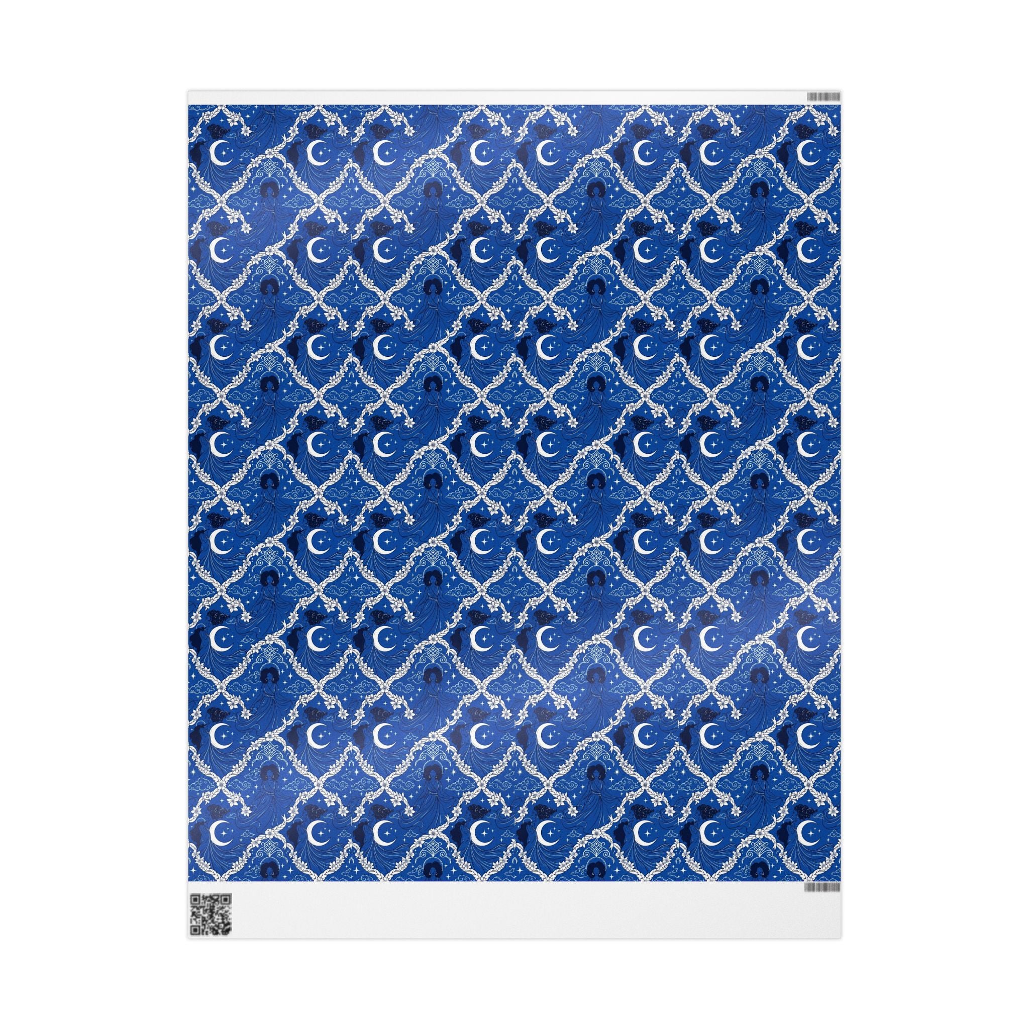 Royal Blue & White Celestial Sisters Gift Wrap — Family Wrap Co.