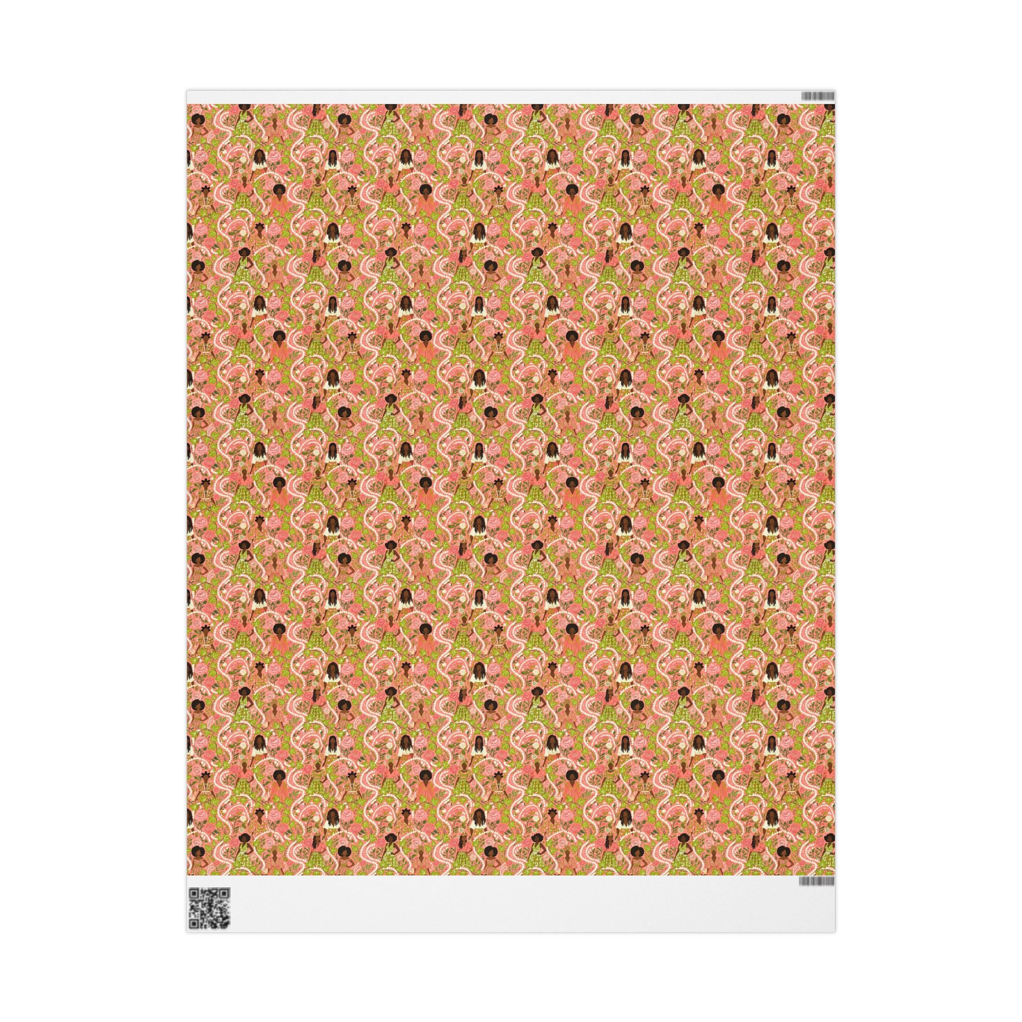 Pink & Green Elegance Women's Collection — African American Gift Wrap by Family Wrap Co.