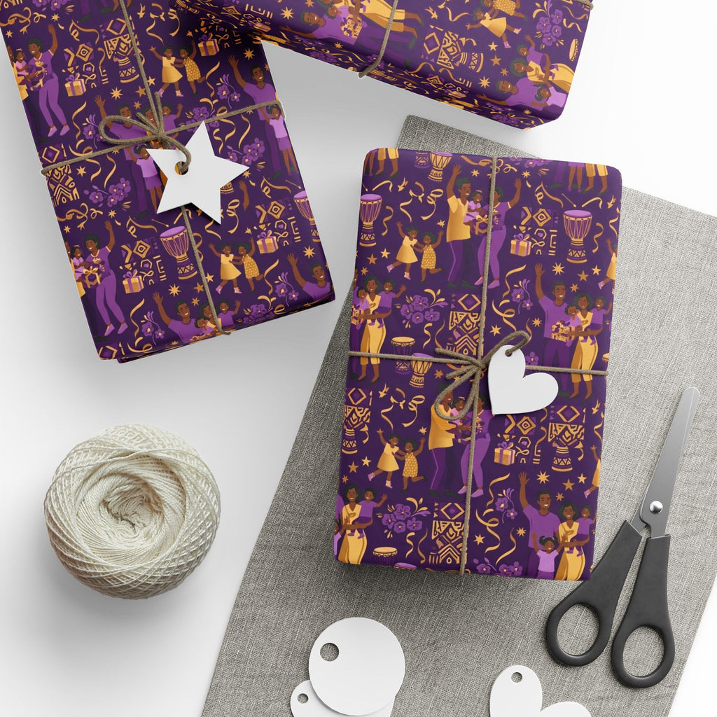 Purple & Gold Family Jubilee Wrapping Paper — Family Wrap Co.
