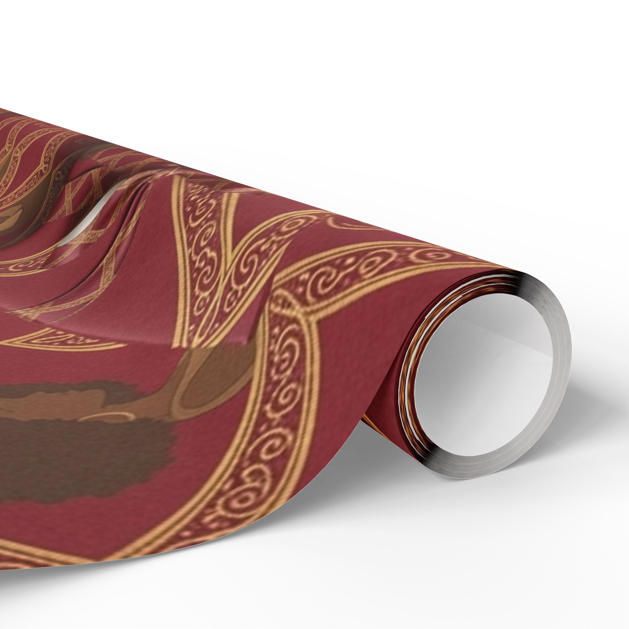 Crimson Diamond & Golden Staff — African American Gift Wrap by Family Wrap Co.