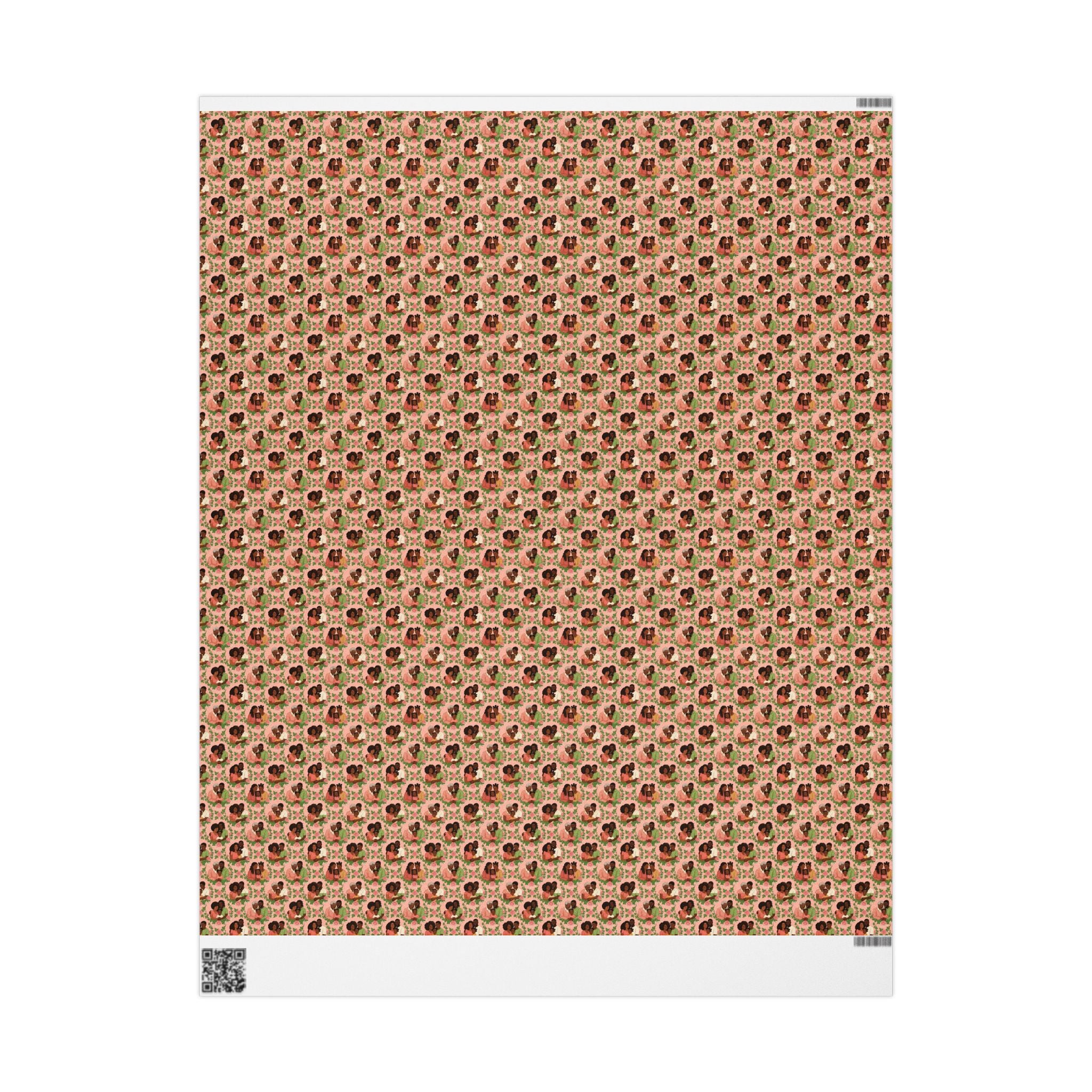 Pink & Green Ivy Bloom -- Families of Grace — African American Gift Wrap by Family Wrap Co.