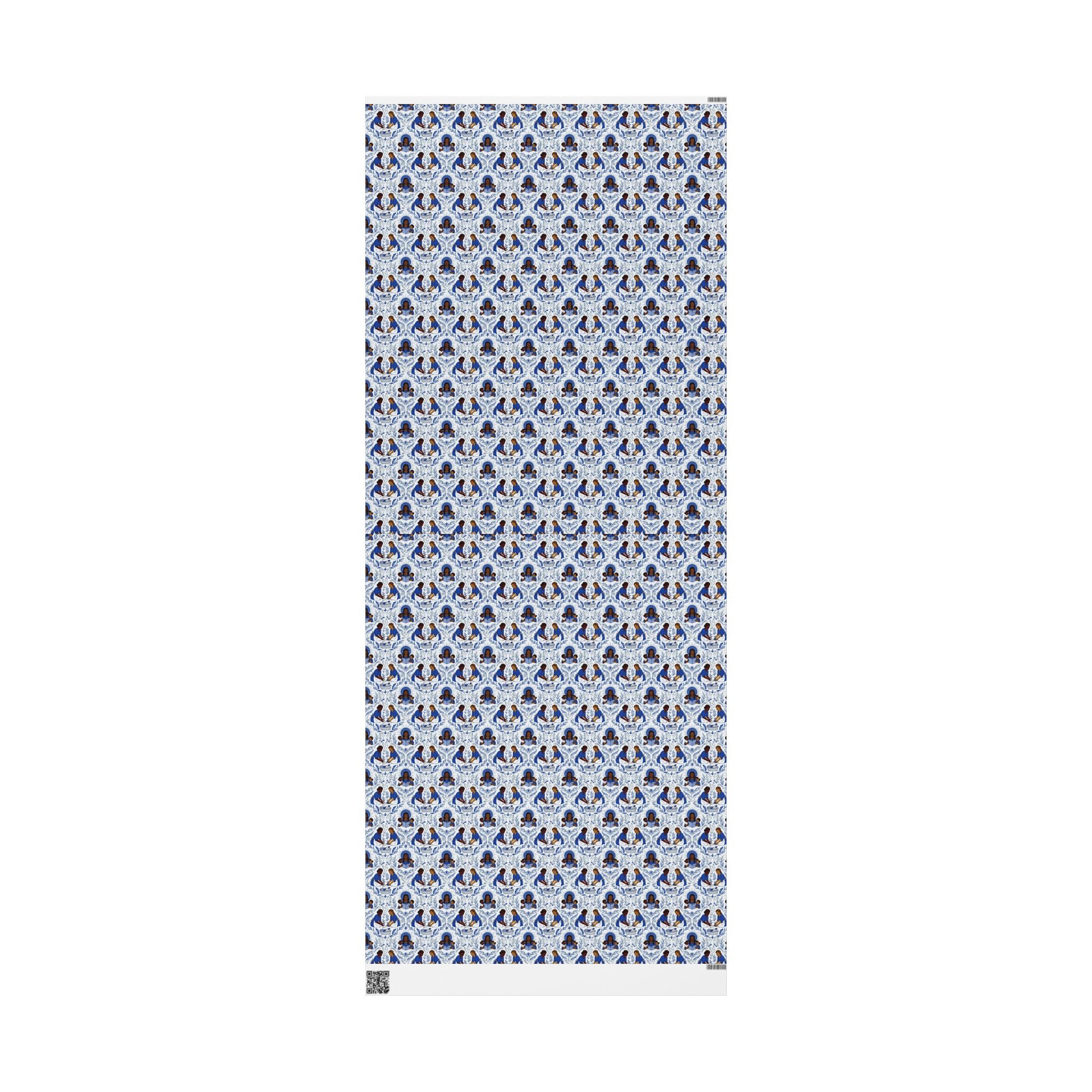 Royal Blue & White Luxury Wrapping Paper — Family Wrap Co.