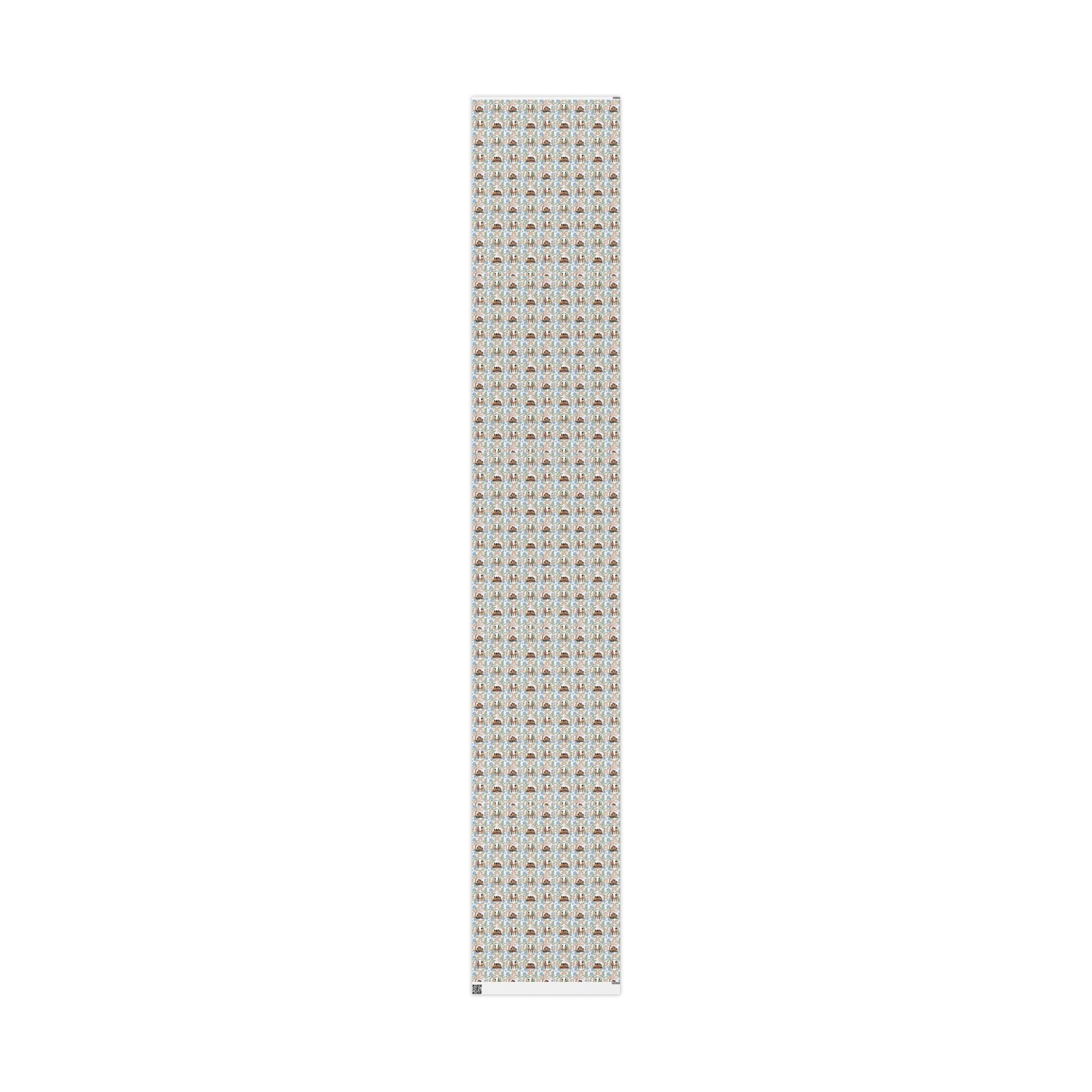 Grandparents & Grandchildren — Powder Blue Serenity Wrapping Paper — Family Wrap Co.