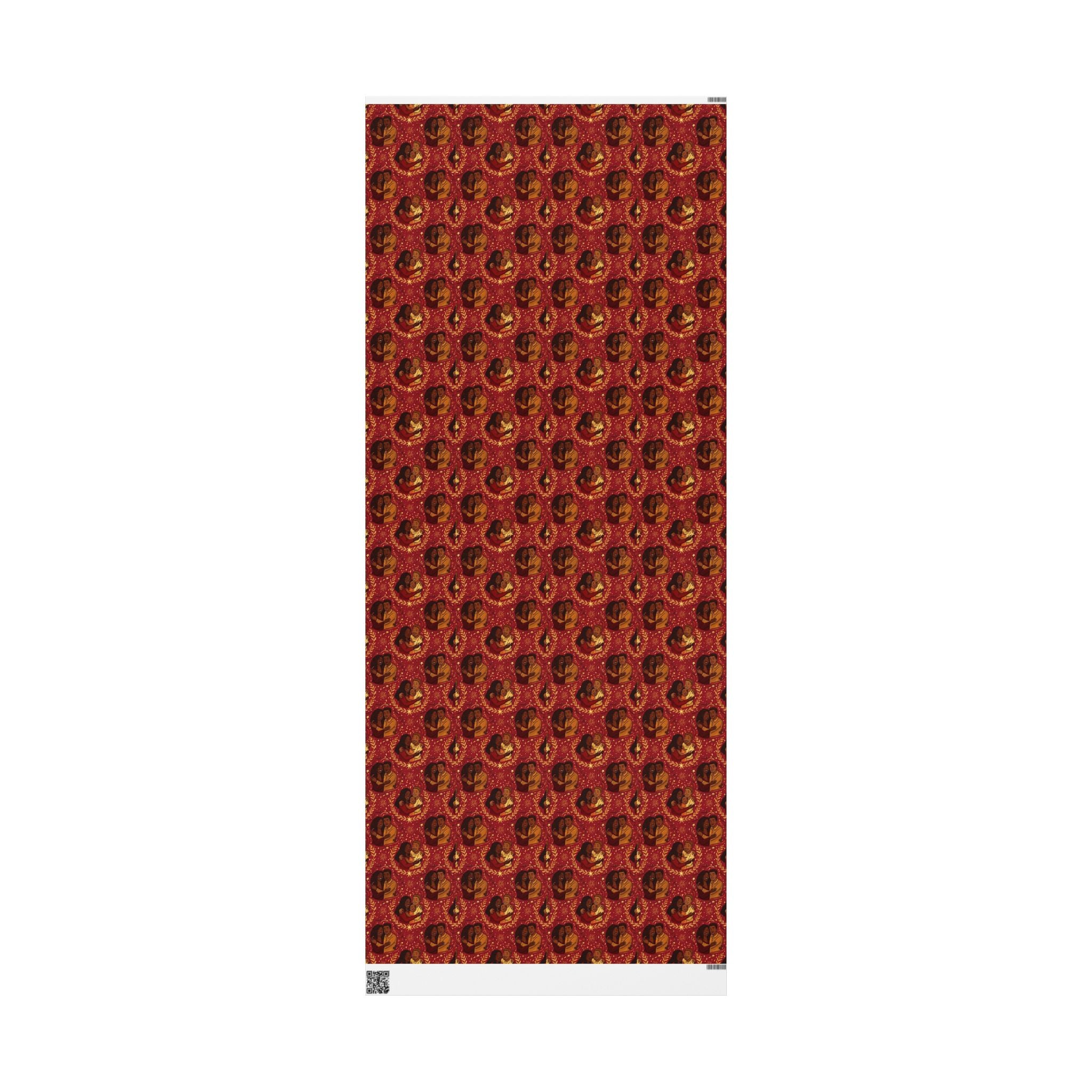 Crimson & Gold Festive Families Wrapping Paper — Family Wrap Co.