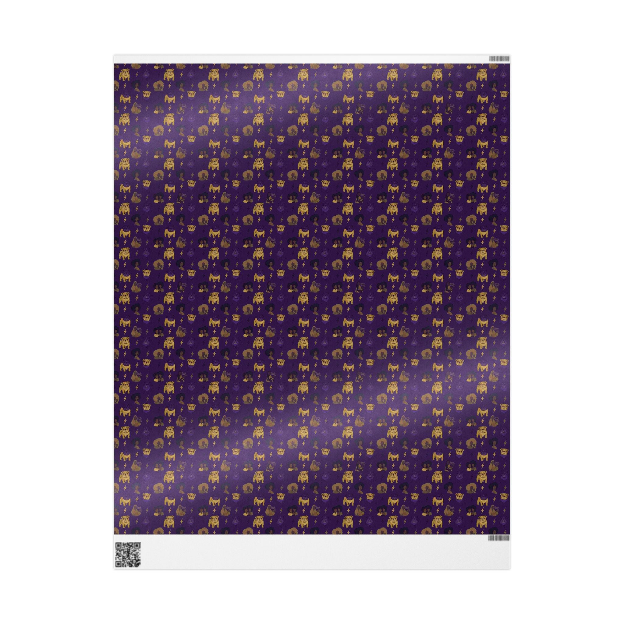 Violet Thunder & Golden Bulldog Wrapping Paper — Family Wrap Co.