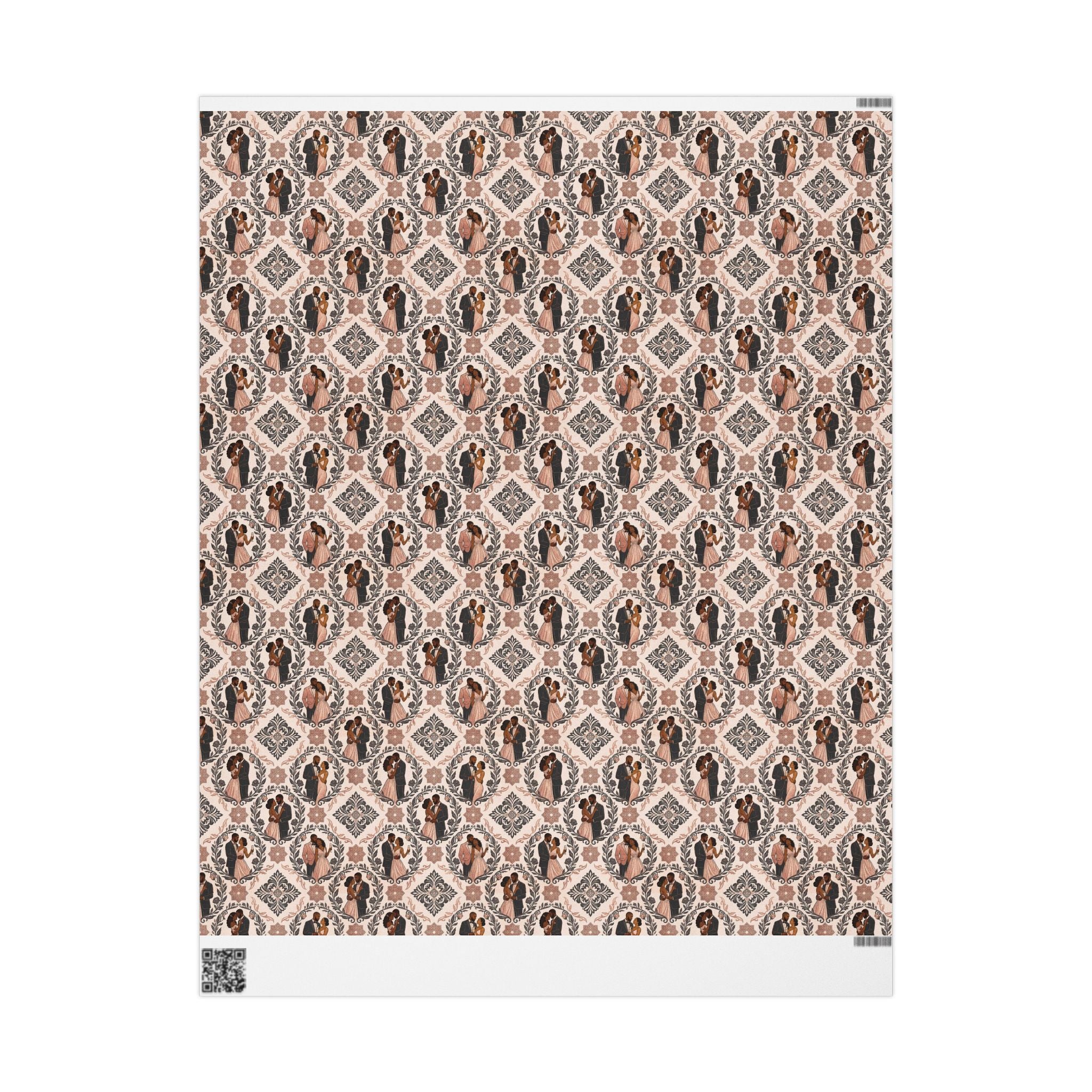 Charcoal & Rose Gold Elegance Wrapping Paper — Family Wrap Co.