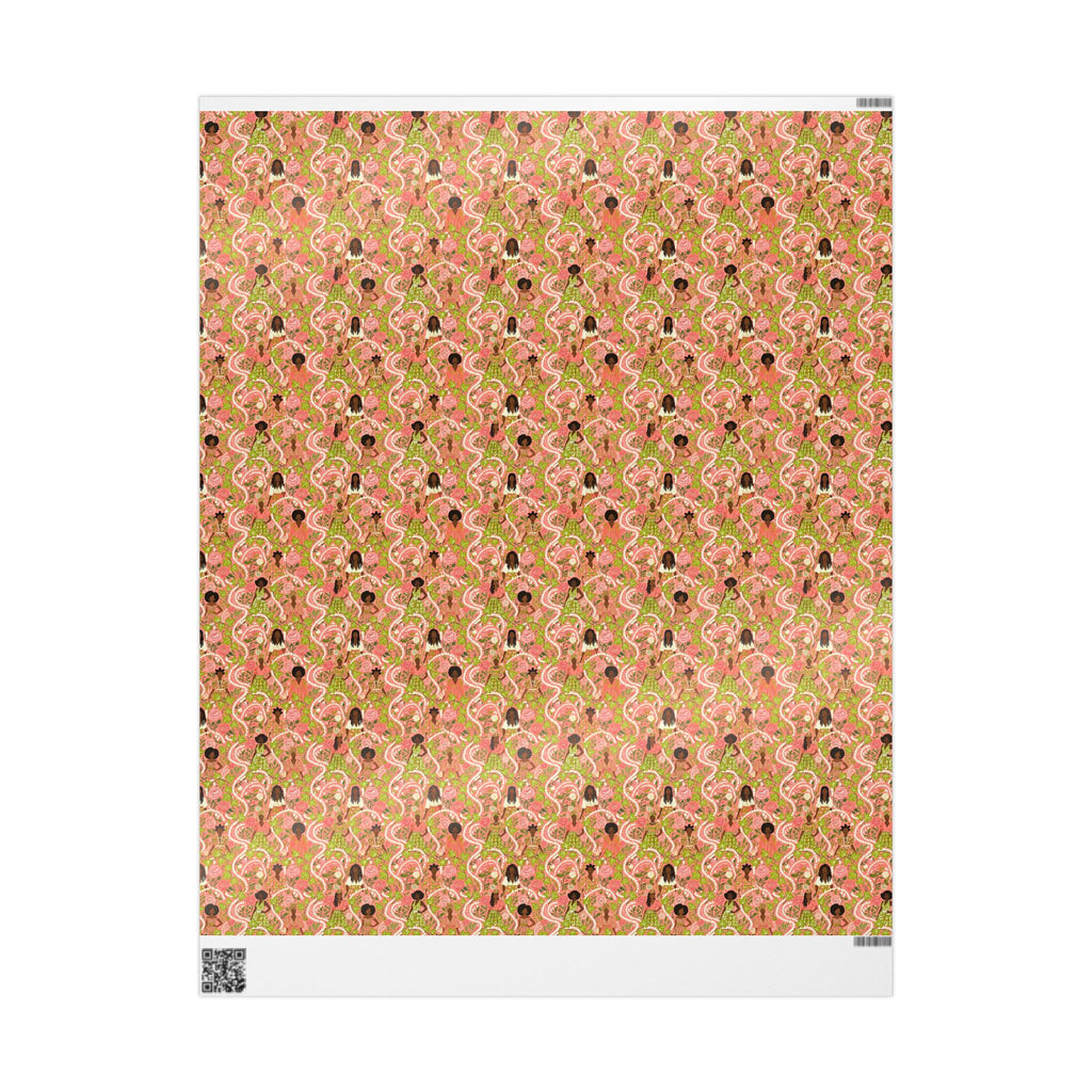 Pink & Green Elegance Women's Collection — African American Gift Wrap by Family Wrap Co.